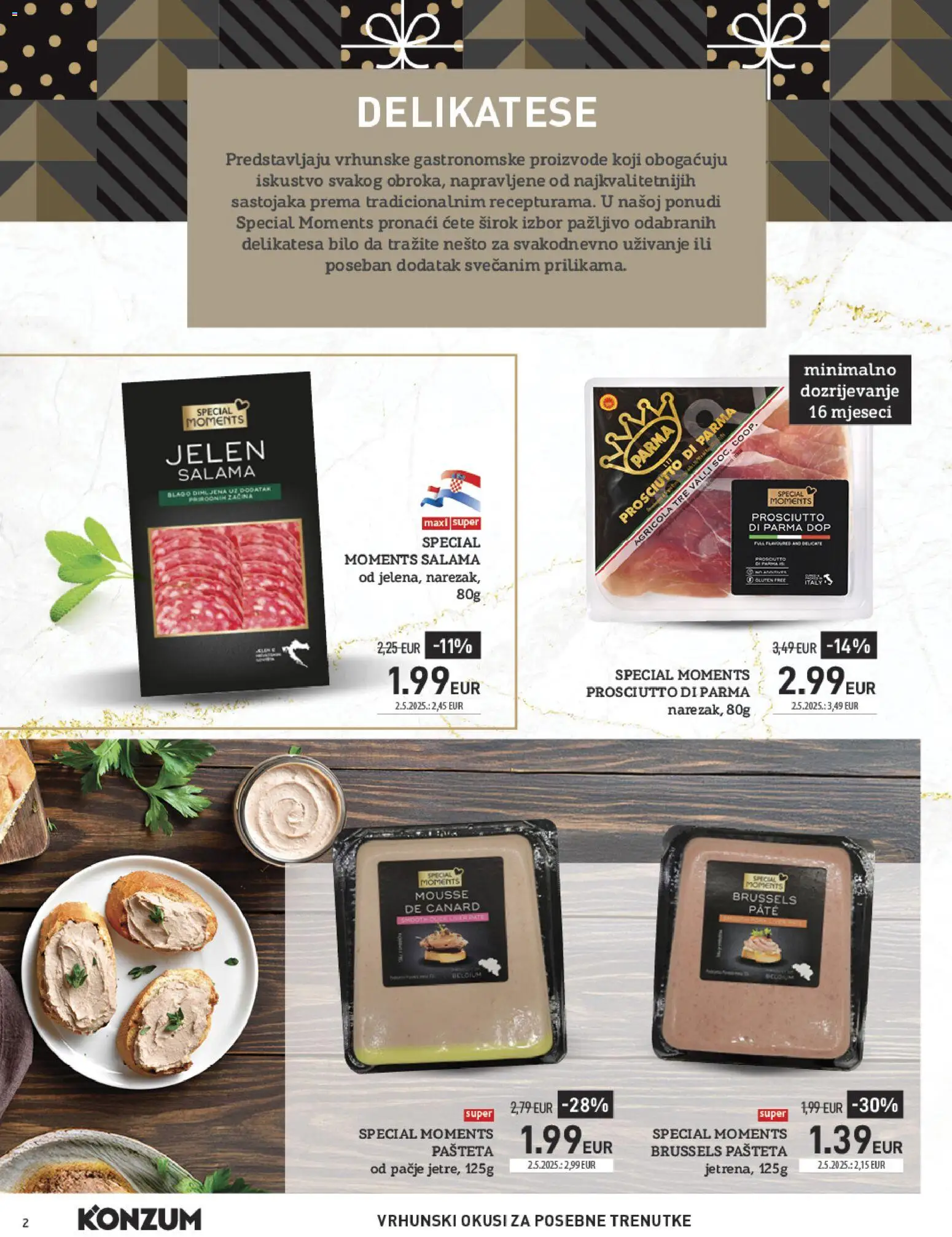 Konzum katalog | vrijedi od 10.11.2025 | Stranica: 2 | Proizvodi: Salama, Pašteta