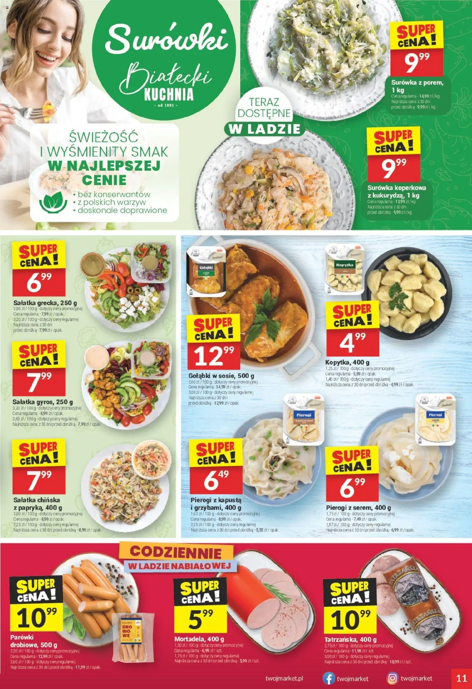Twój Market gazetka od 04.03.2026 | Strona: 11 | Produkty: Kapusta, Pierogi, Parówki, Sałatka