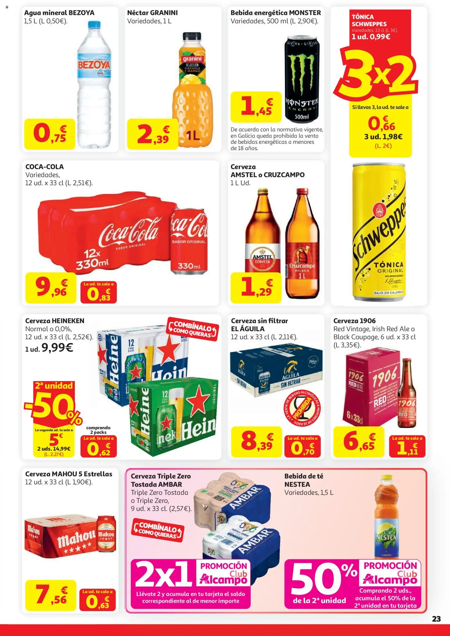 Alcampo  HG Unico Mad │ válido desde el 07.04.2026 | Página: 30 | Productos: Σφουγγαρίστρα, Cerveza, Ρούτερ, Agua mineral