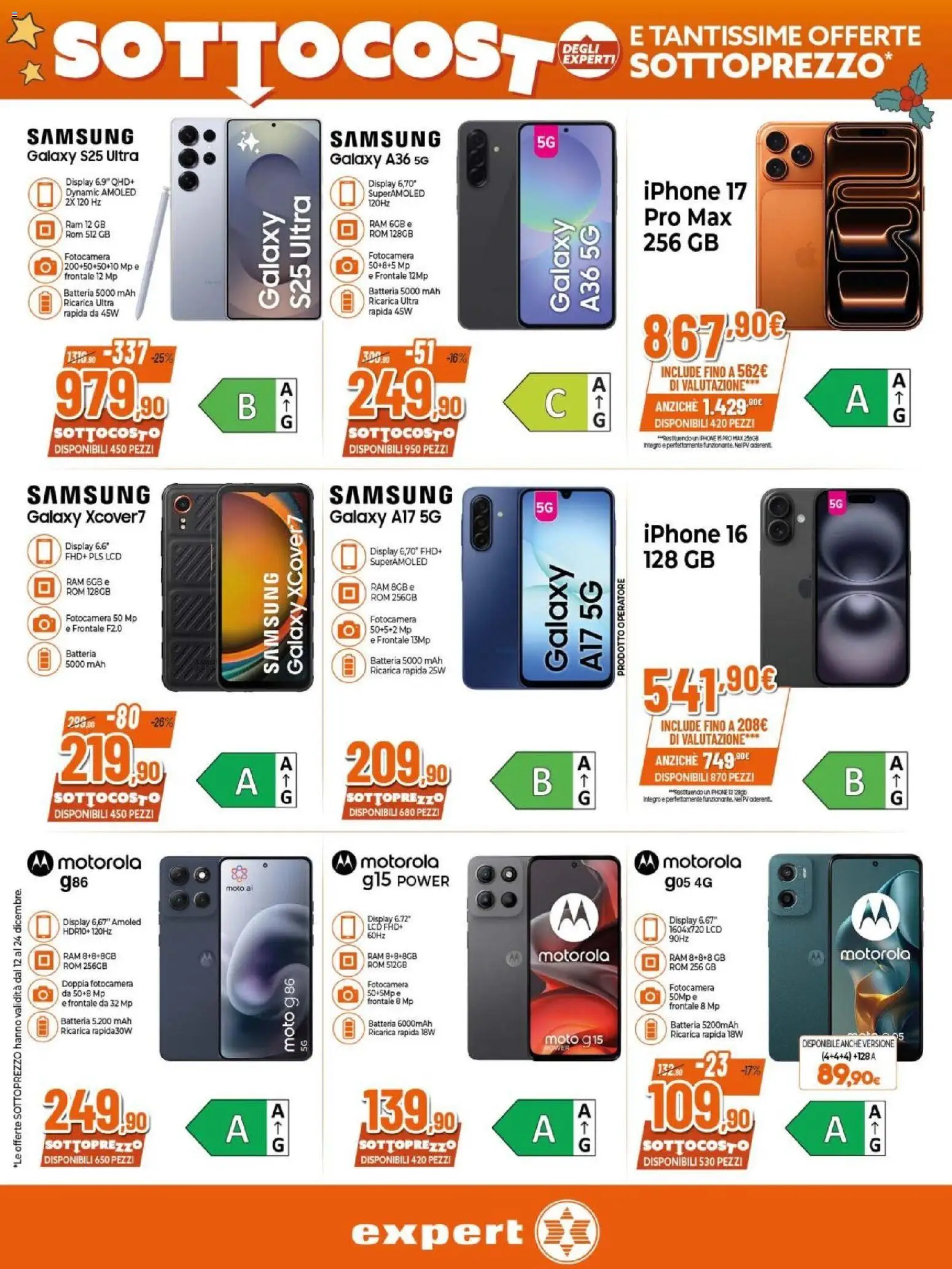 Volantino Expert del 12.12.2025 | Pagina: 2 | Prodotti: Iphone, Fotocamera, Batteria, Samsung