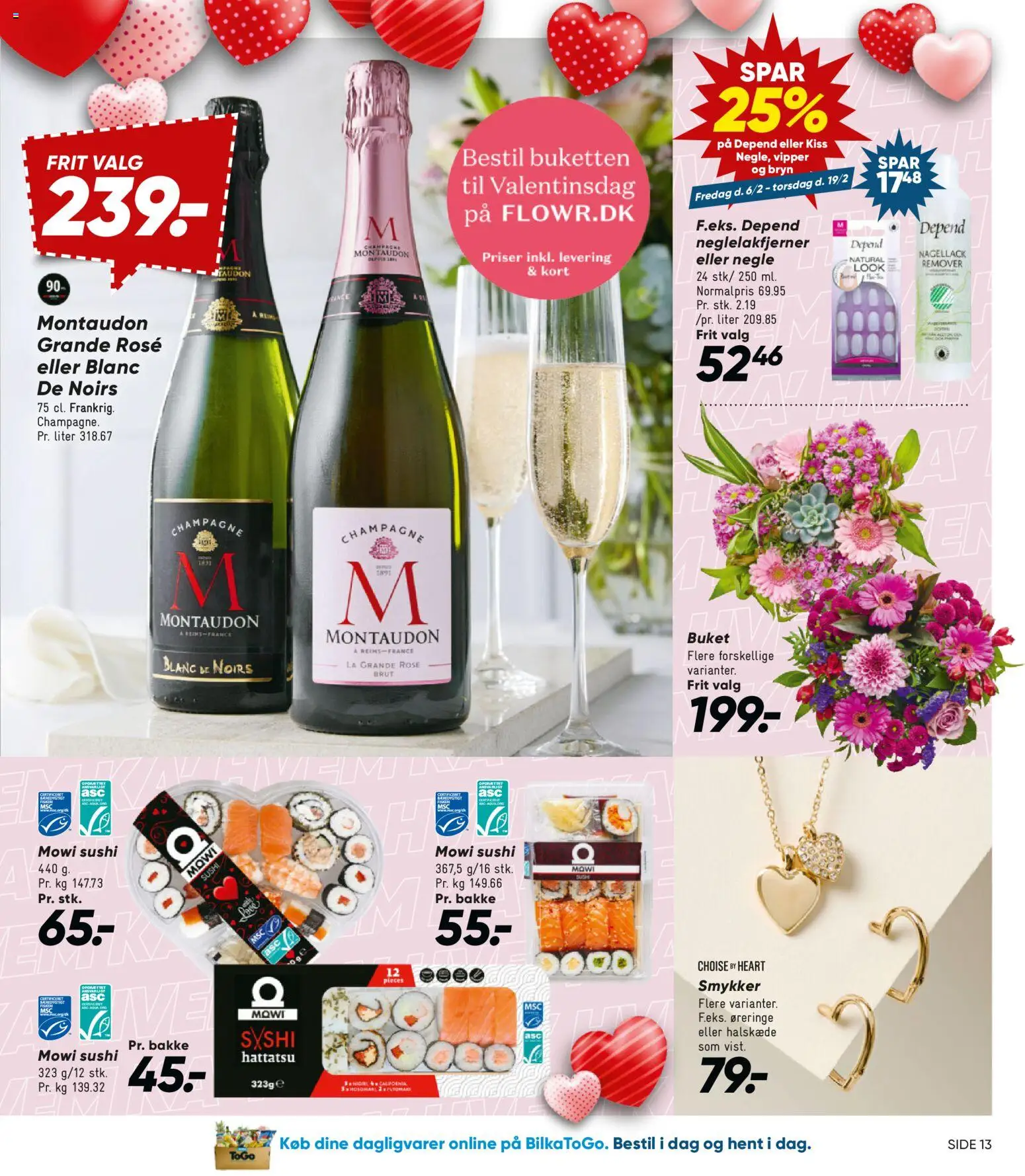 Bilka tilbudsavis – gyldig fra 06.02.2026 | Side: 13 | Produkter: Sushi, Søm