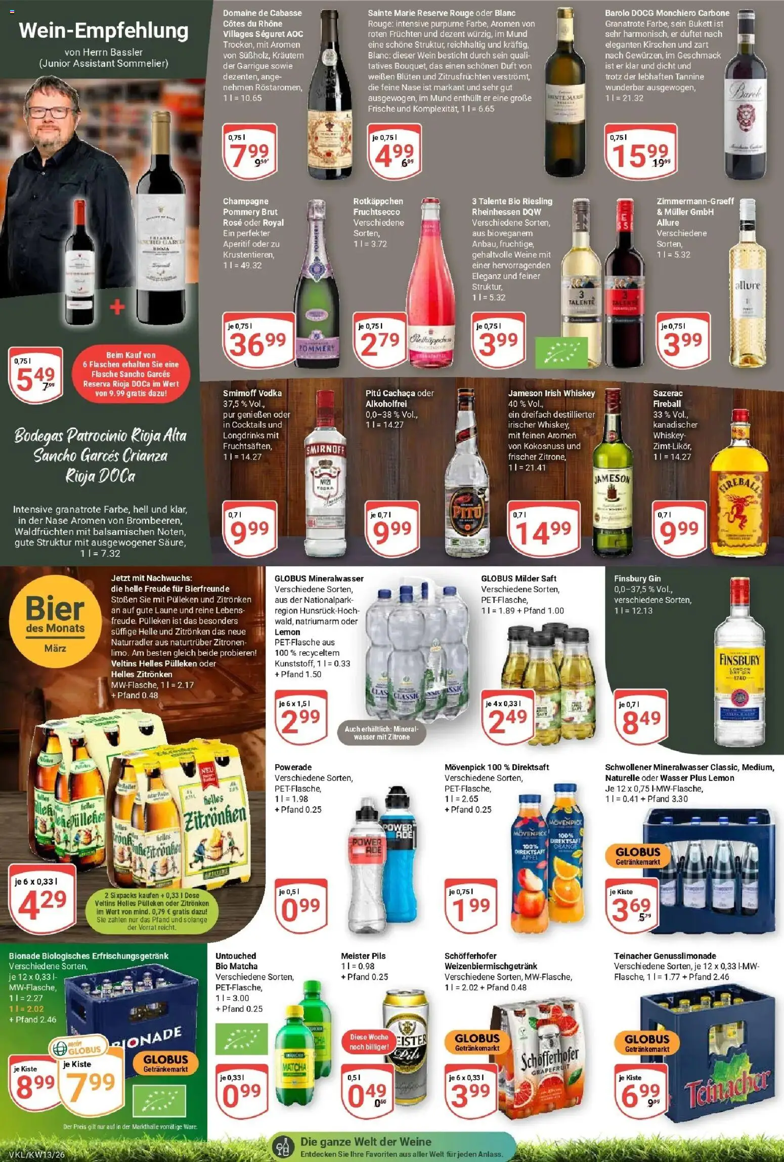 Globus prospekt Völklingen	 – gültig ab 23.03.2026 | Seite: 19 | Produkte: Jameson, Rouge, Zitrone, Powerade