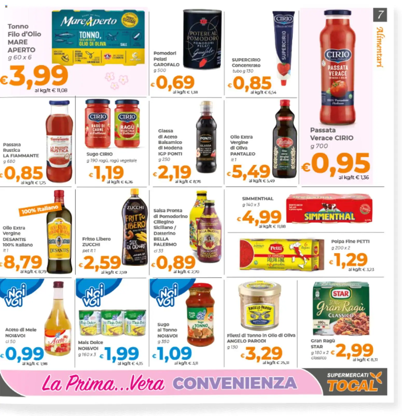 Volantino Tocal del 17.03.2026 | Pagina: 7 | Prodotti: Aceto di mele, Pomodoro, Mais, Glassa