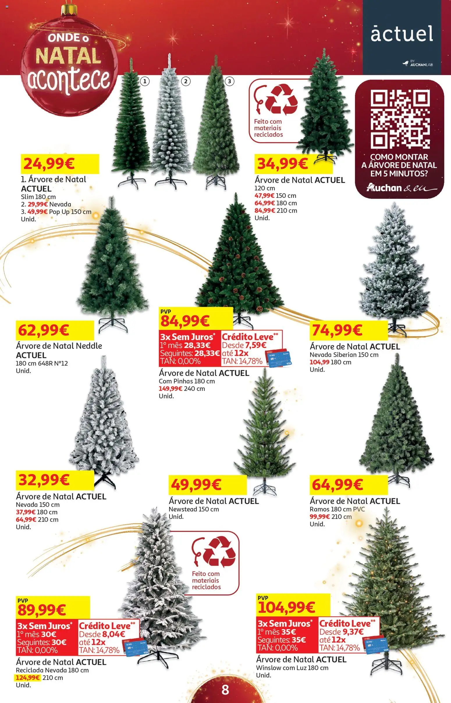 Auchan - Presentes │ válido de 01.11.2025 | Página: 8 | Produtos: Árvore de natal