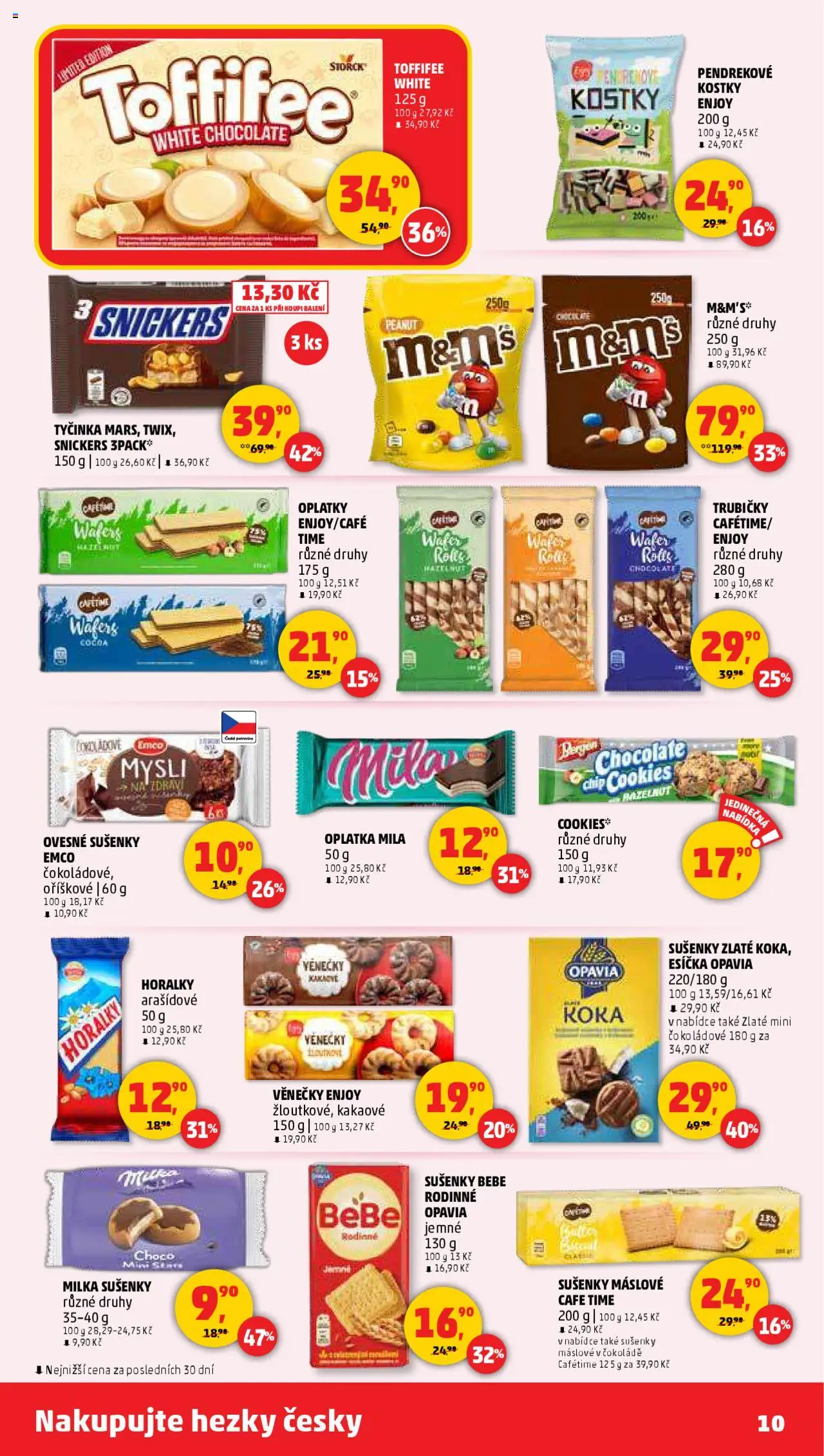 Penny Market leták - Čtvrtečník od 09.10.2025 | Strana: 10 | Produkty: Cookies, Horalky, Bebe, Sušenky