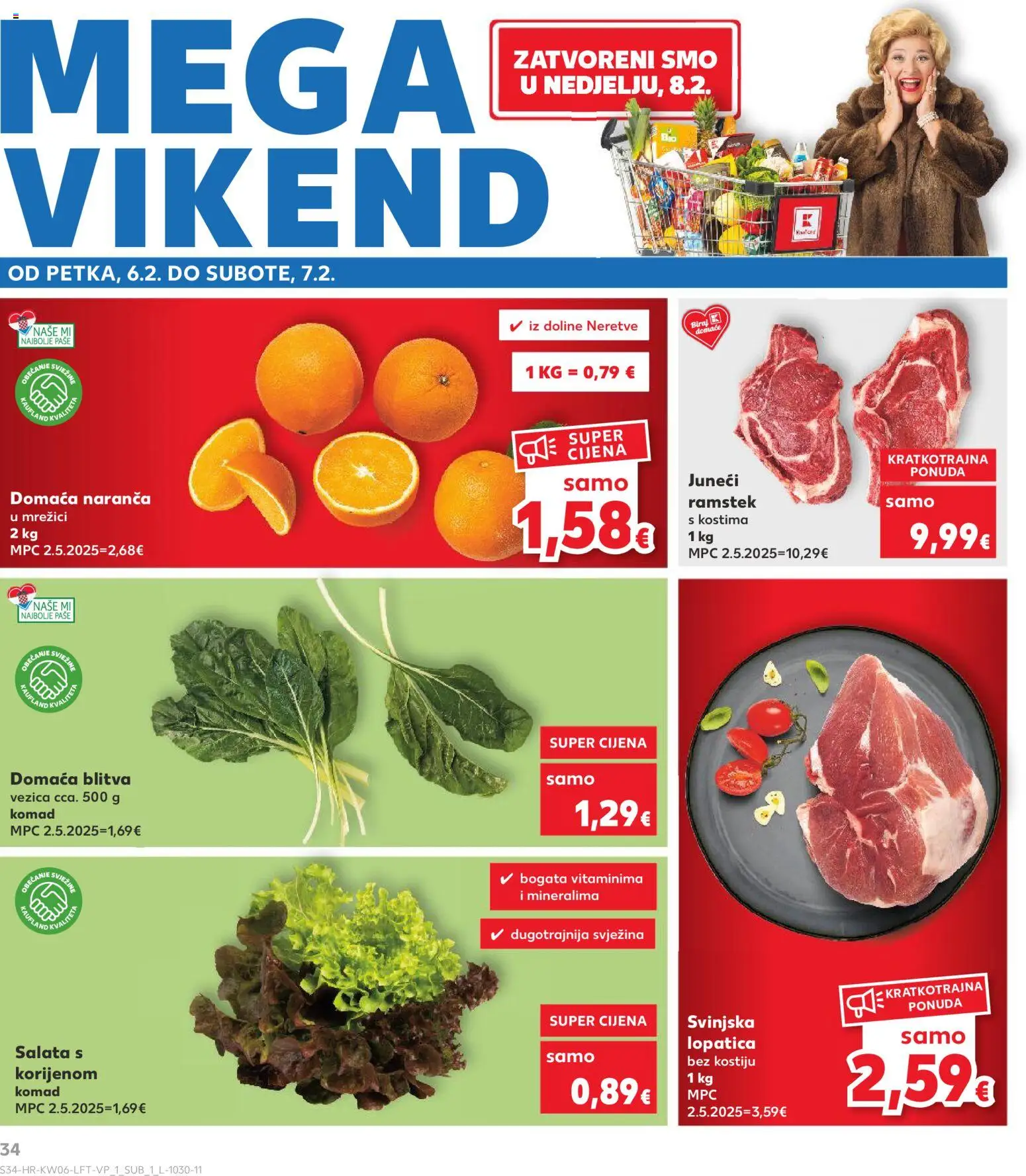 Kaufland katalog | vrijedi od 04.02.2026 | Stranica: 34 | Proizvodi: Svinjska lopatica, Salata, Lopatica