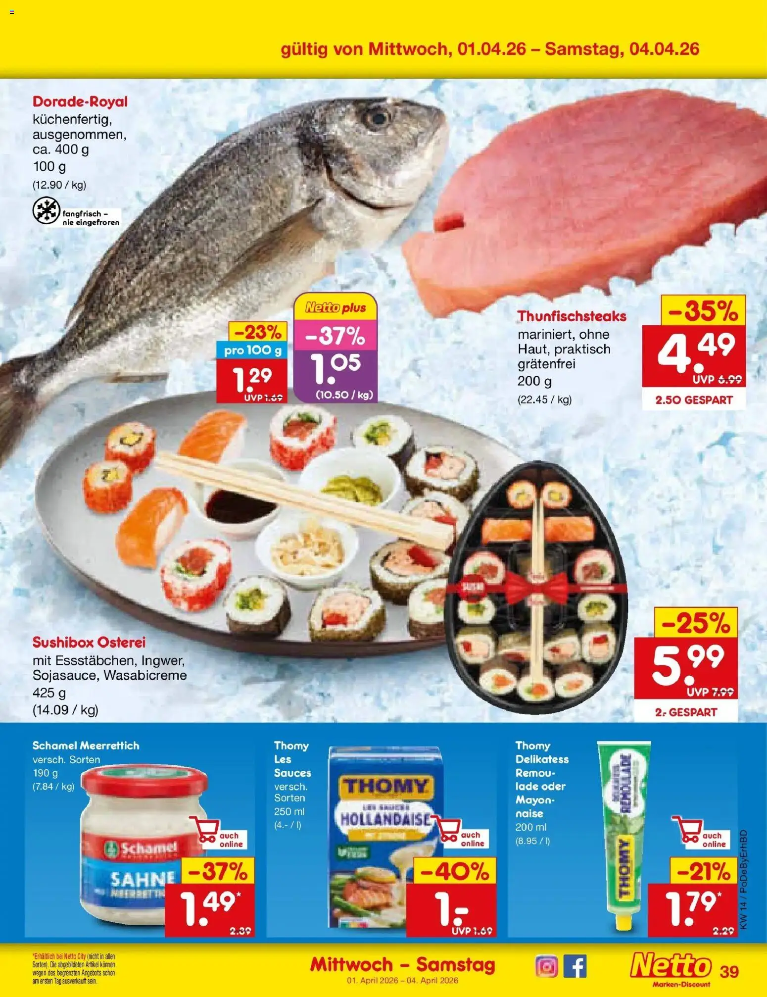 Netto Marken-Discount Prospekt Selb	 – gültig ab 29.03.2026 | Seite: 47 | Produkte: Sahne