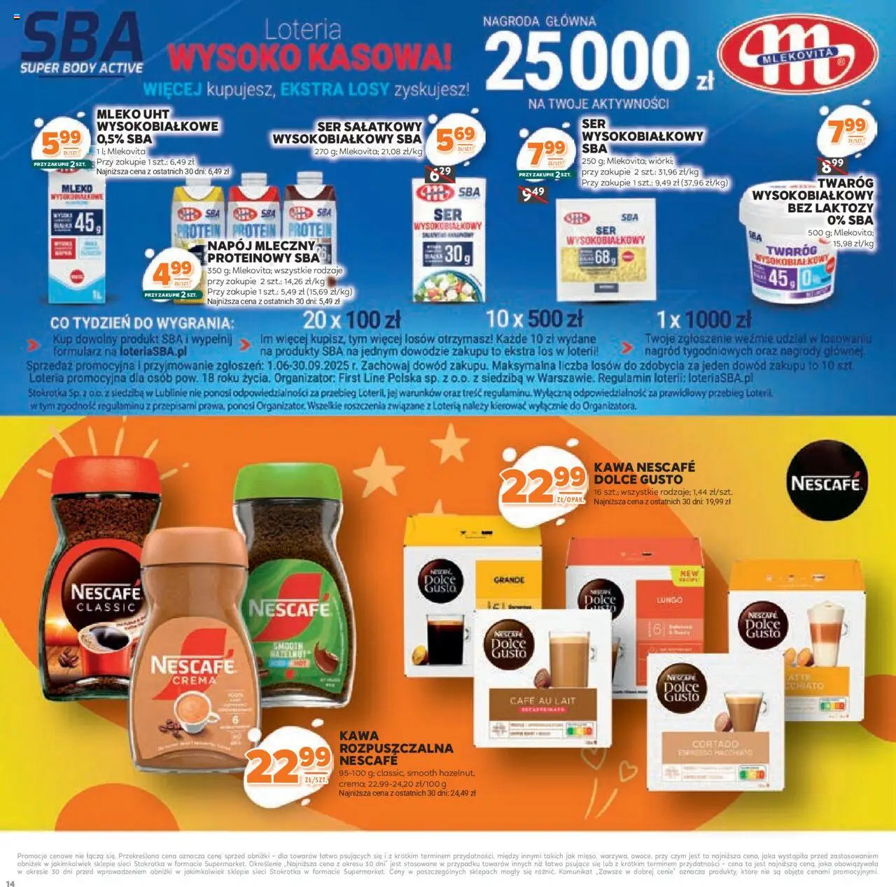 Stokrotka Gazetka - Katalog Kulinarny od 12.06.2025 | Strona: 14 | Produkty: Bez laktozy, Dolce Gusto, Ser, Kawa