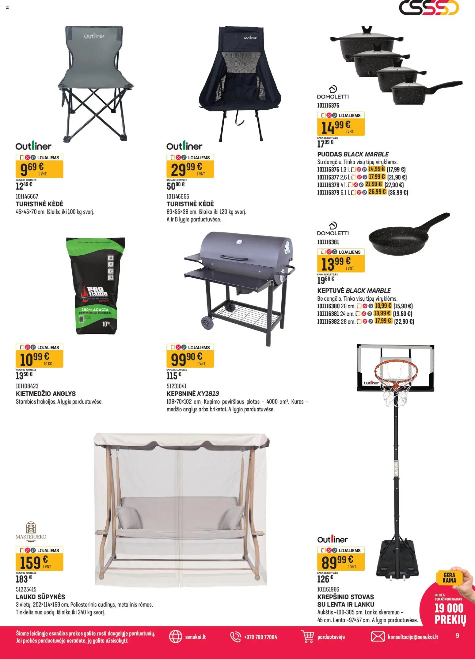 Senukai akcijos nuo 30.04.2026 | Puslapis: 9 | Prekių: Keptuvė, Puodas, Kėdė, Stovas