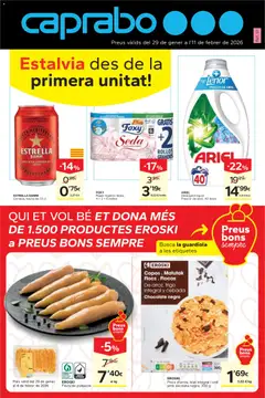 Vista previa Caprabo - Estalvia des de la primera unitat válido desde el 29.01.2026