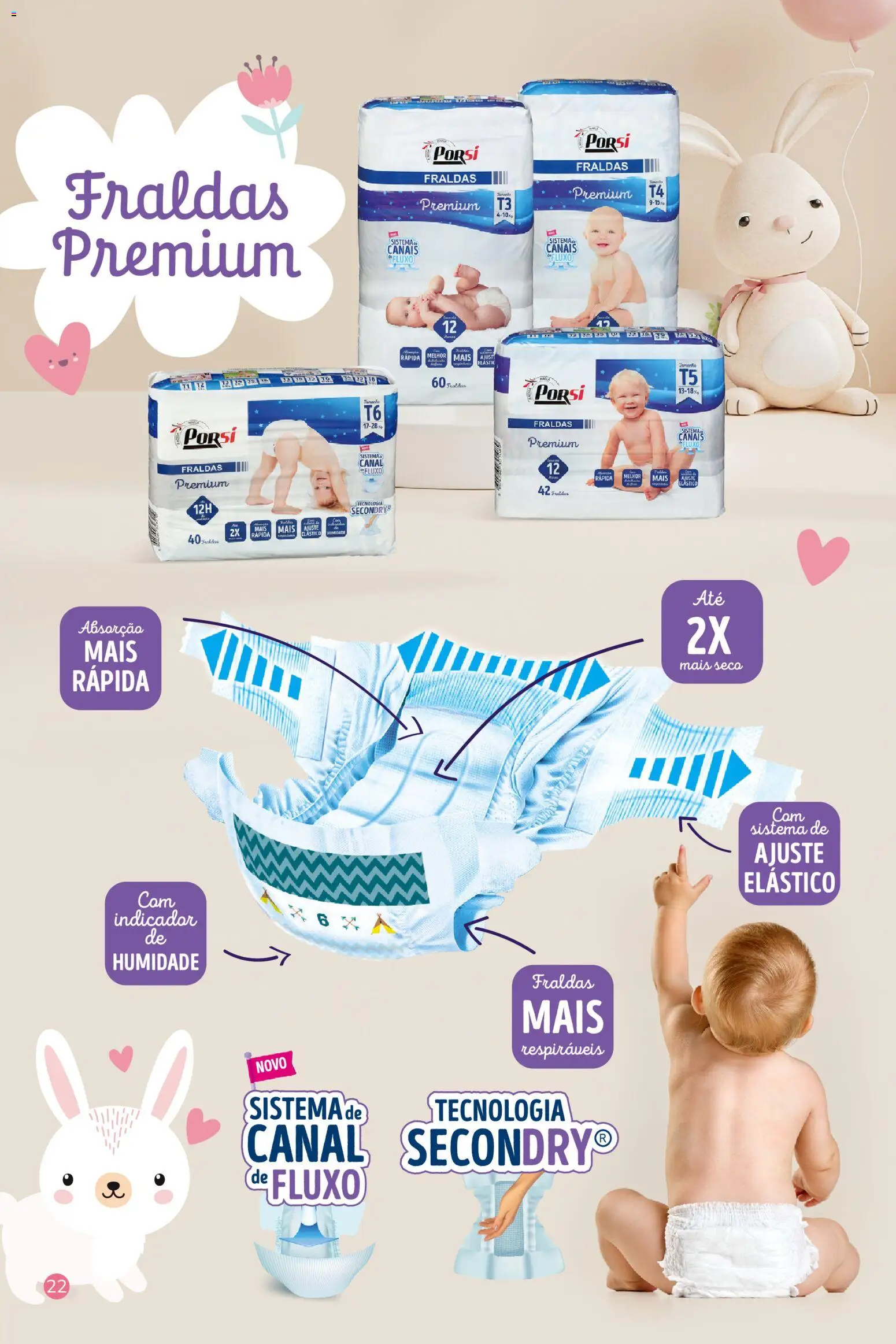 Intermarché - Ver Guia O Bê-á-bá do Bebé │ válido de 15.01.2026 | Página: 22 | Produtos: Fraldas