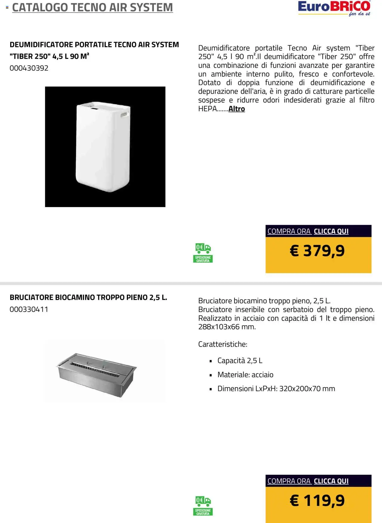 Volantino Eurobrico del 23.07.2025 | Pagina: 52 | Prodotti: Deumidificatore
