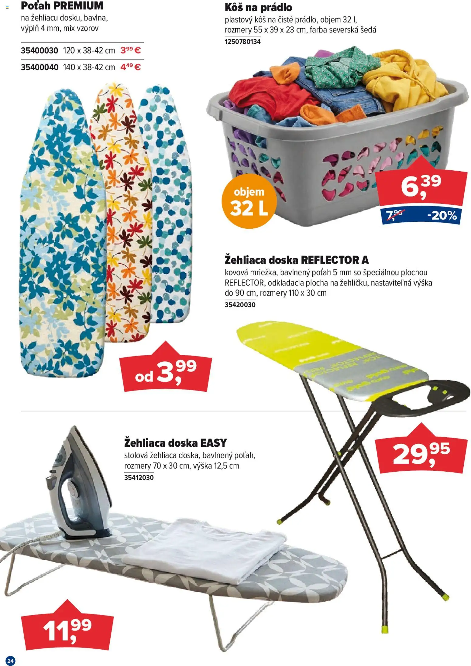 Nové Kinekus akcie – leták je platný od 27.12.2025 | Strana: 24 | Produkty: Kôš na prádlo, Kôš, Žehliaca doska