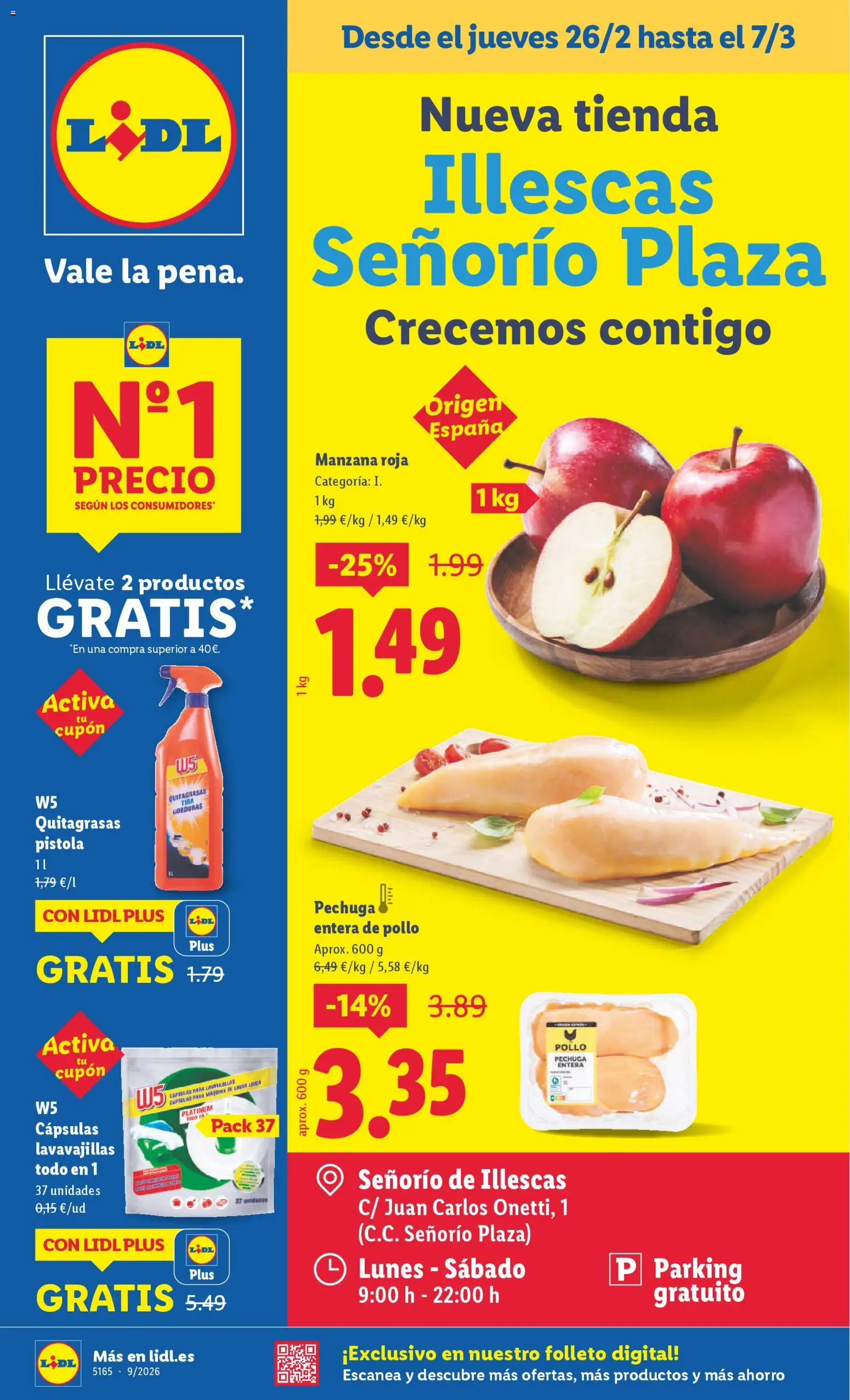 Lidl - Señorío Plaza │ válido desde el 26.02.2026 | Página: 1 | Productos: Manzana, Lavavajillas
