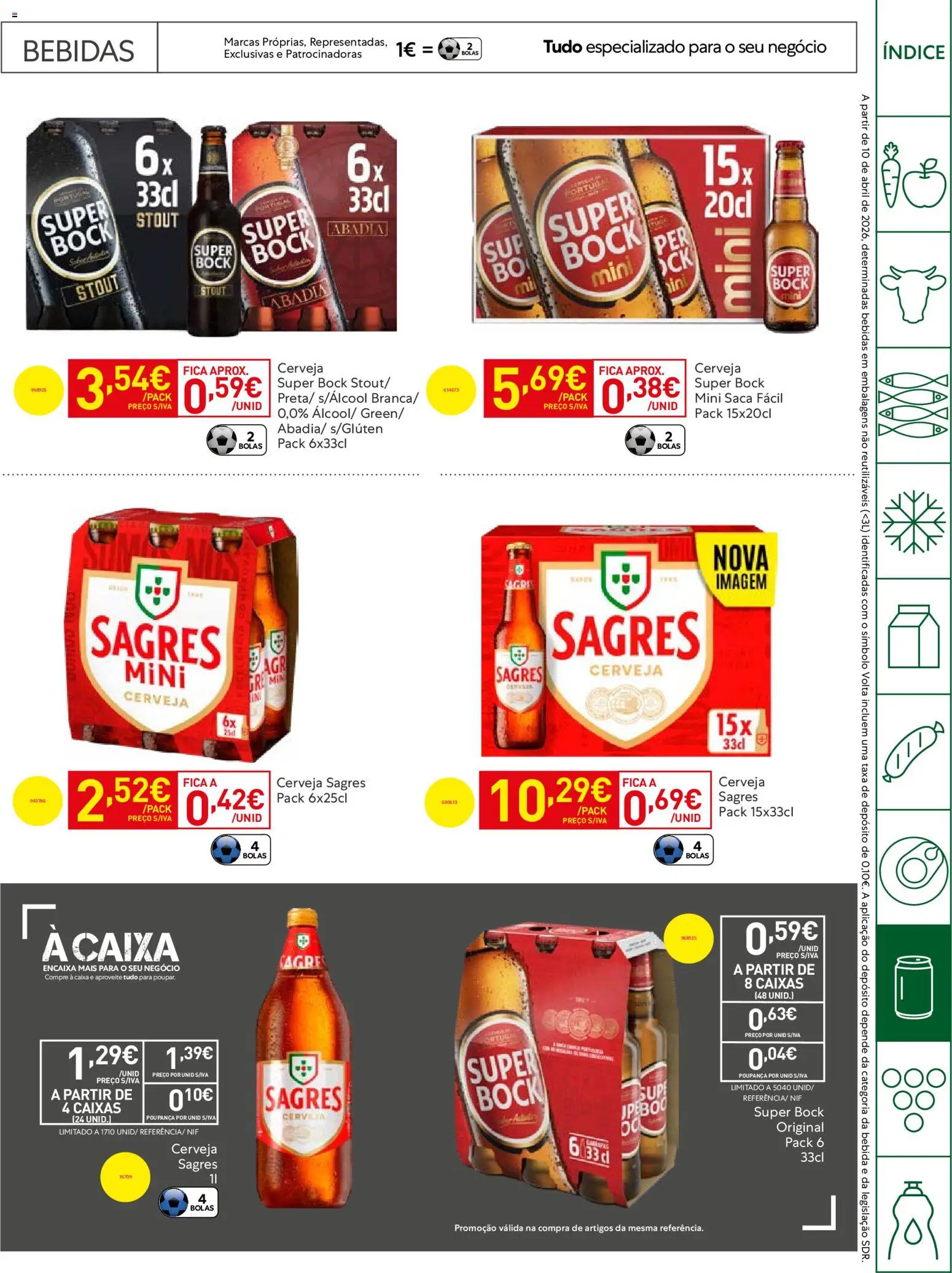 Recheio Horeca │ válido de 14.04.2026 | Página: 25 | Produtos: Super bock, Caixa, Cerveja, Bebida