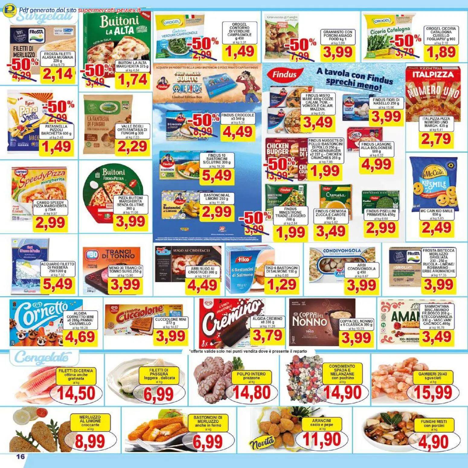 Volantino Pewex del 26.01.2026 | Pagina: 16 | Prodotti: Rosmarino, Salmone, Pepe, Nasello