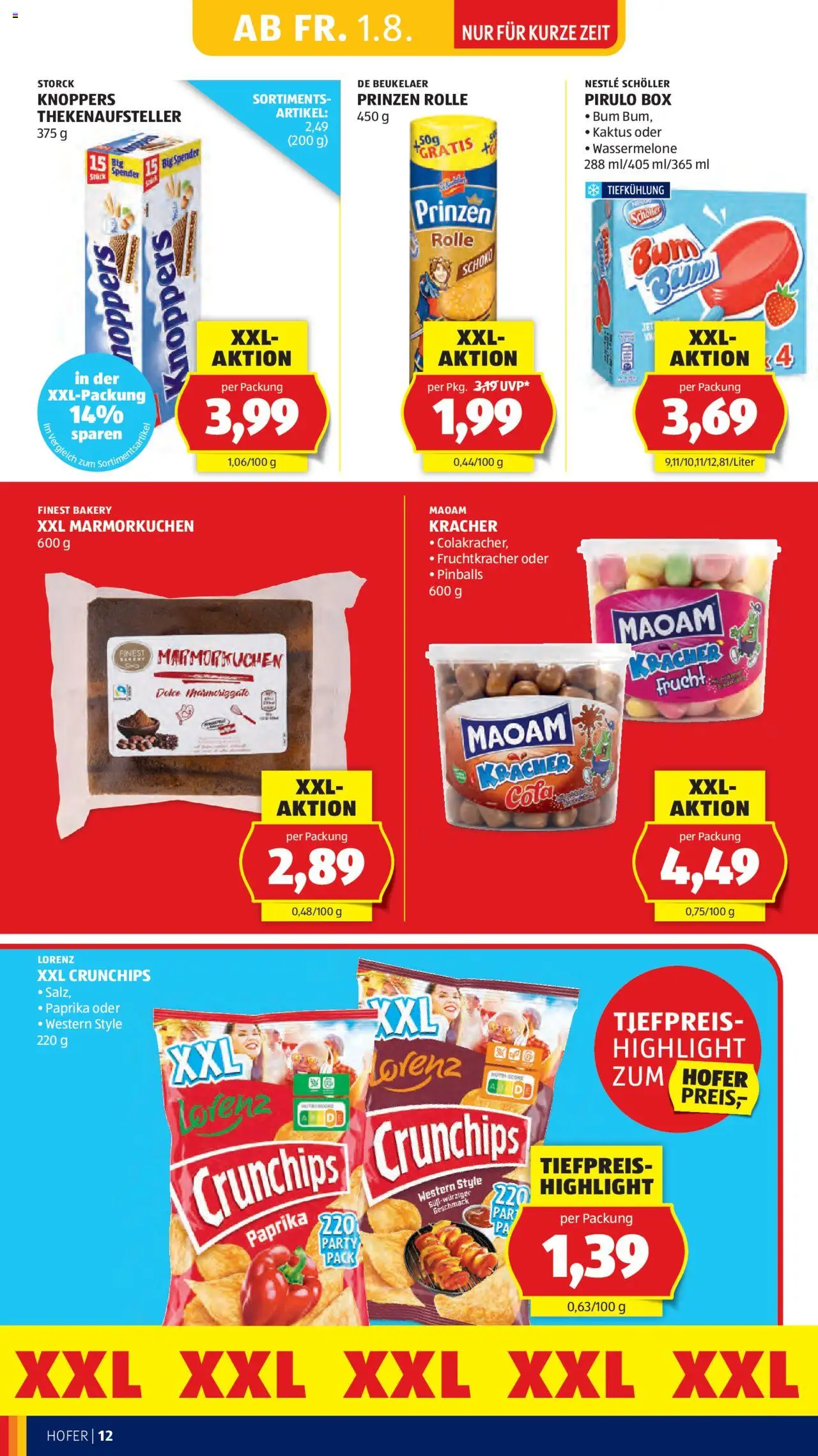 Hofer Flugblatt gültig ab 01.08.2025 | Seite: 14 | Produkte: Wassermelone, Box
