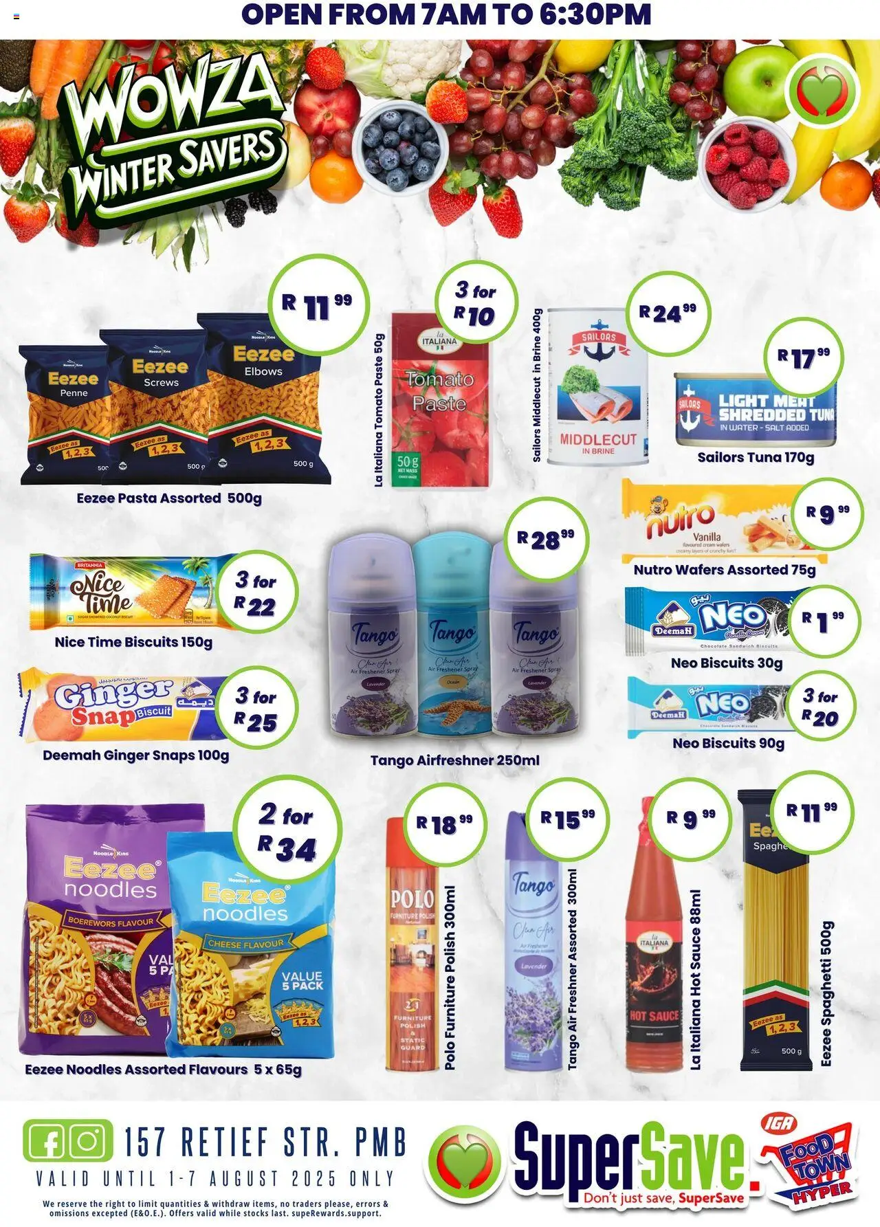 Super Save Specials │ valid from 01.08.2025 | Page: 17 | Products: Boerewors, Cheese, Chocolate, Cream