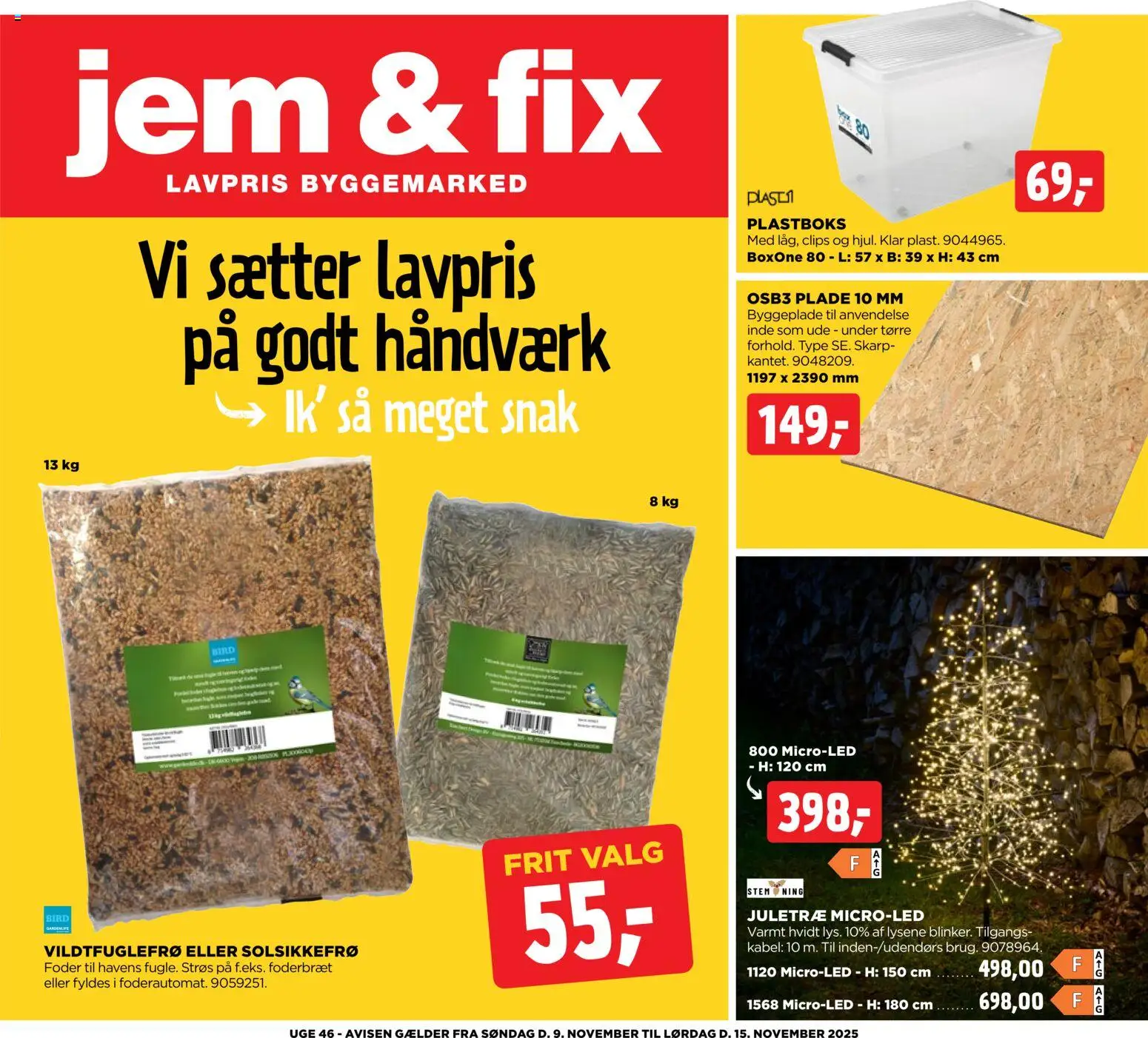 Jem & fix tilbudsavis – gyldig fra 08.11.2025 | Side: 1 | Produkter: Søm, Kabel