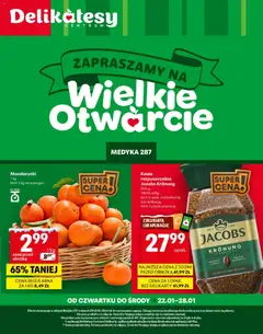 Pogląd oferty "Delikatesy Centrum Gazetka - Medyka Otwarcie" - ważna od 22.01.2026