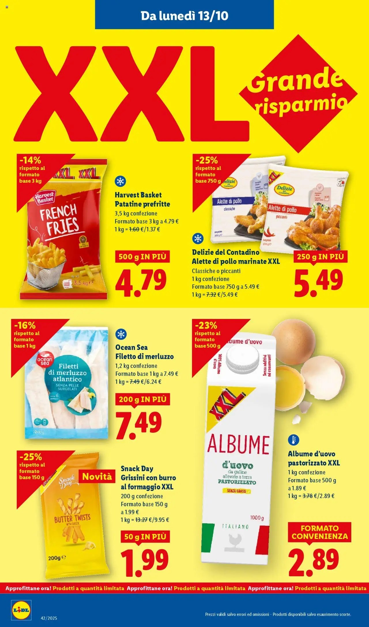 Volantino Lidl del 13.10.2025 | Pagina: 10 | Prodotti: Pollo, Formaggio, Burro, Grissini