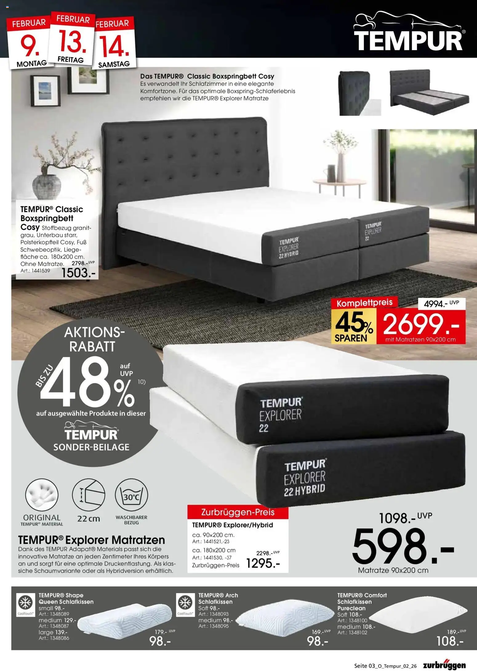 Zurbrüggen - Zurbrüggen: Tempur – gültig ab 06.02.2026 | Seite: 3