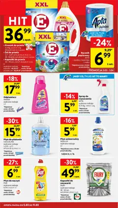 Pogląd oferty "Intermarche gazetka" - ważna od 05.03.2026 | Strona: 34 | Produkty: Vanish, Coccolino, Proszek do prania, Odplamiacz