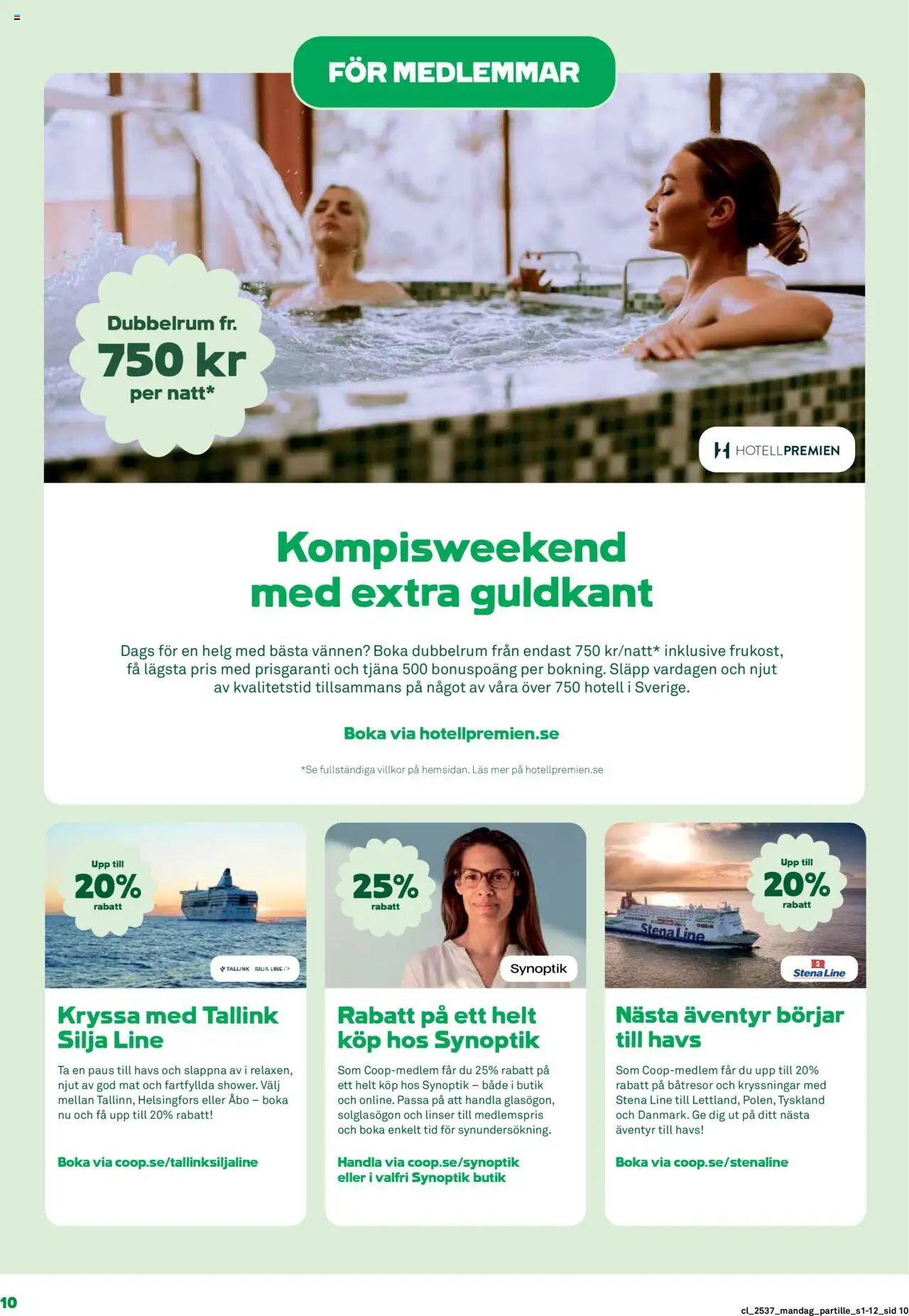 Coop reklamblad aktuell från 08.09.2025 | Sida: 10 | Produkter: Linser, Solglasögon