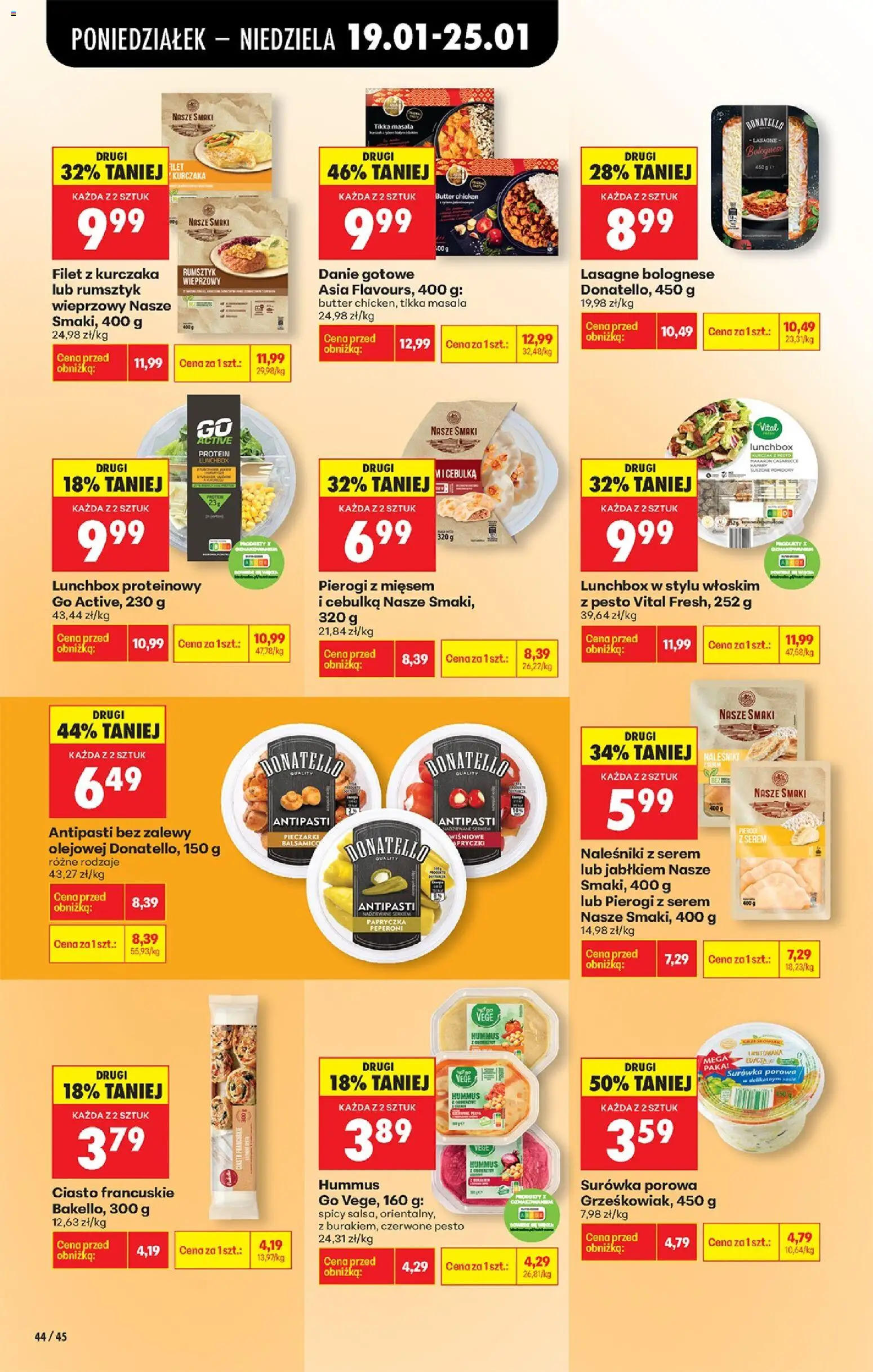 Biedronka gazetka od 19.01.2026 | Strona: 54 | Produkty: Pierogi, Filet z kurczaka, Lasagne, Lasagne bolognese