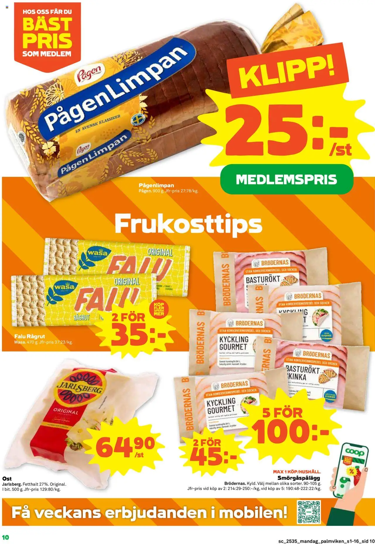 Stora Coop reklamblad aktuell från 25.08.2025 | Sida: 10 | Produkter: Smörgåspålägg