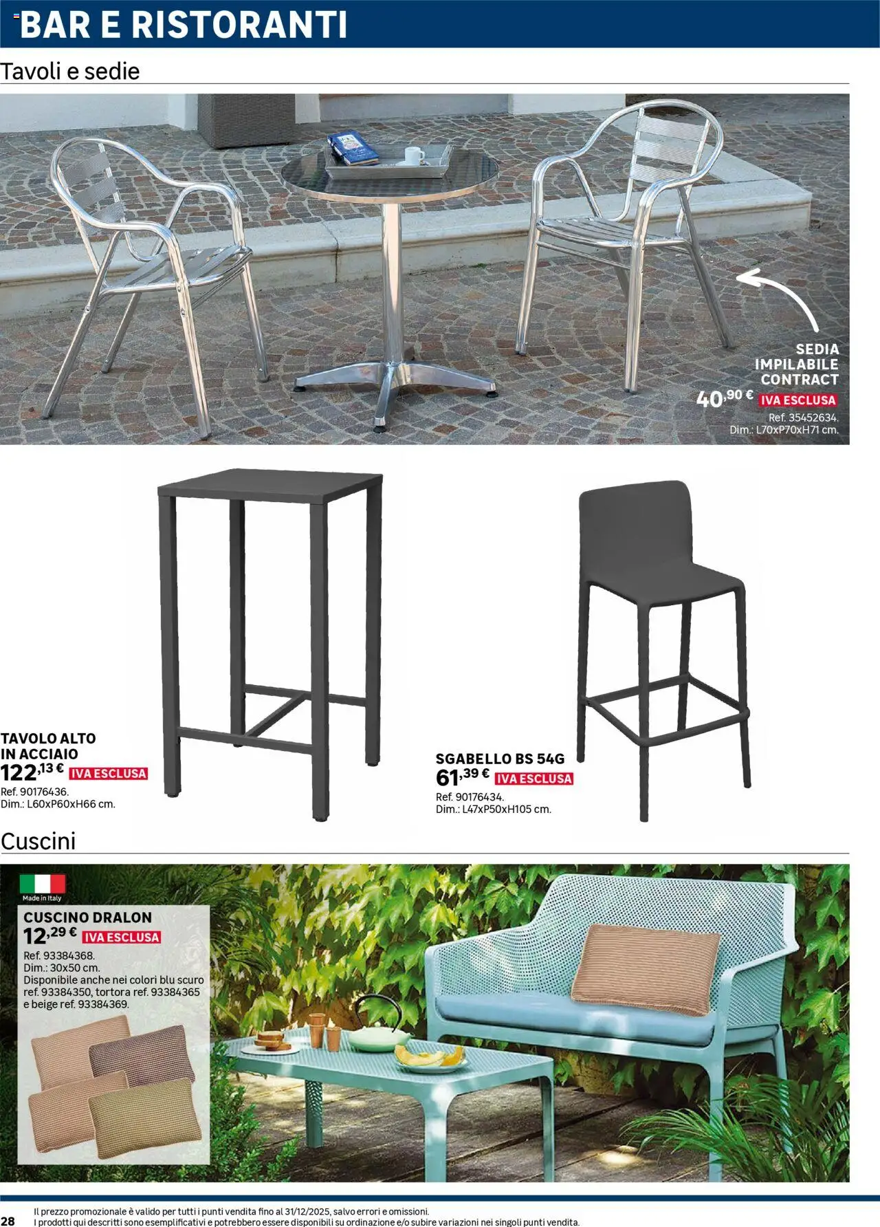 Volantino Leroy Merlin del 02.06.2025 | Pagina: 28 | Prodotti: Sgabello, Cuscino, Tavolo, Sedia