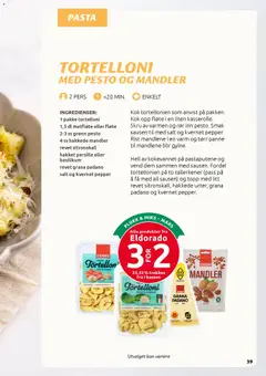 Forhåndsvisning av Tortelloni OST & SKINKE, Fersk tortelloni med ost og skinke gyldig fra 02.03.2026 | Side: 39