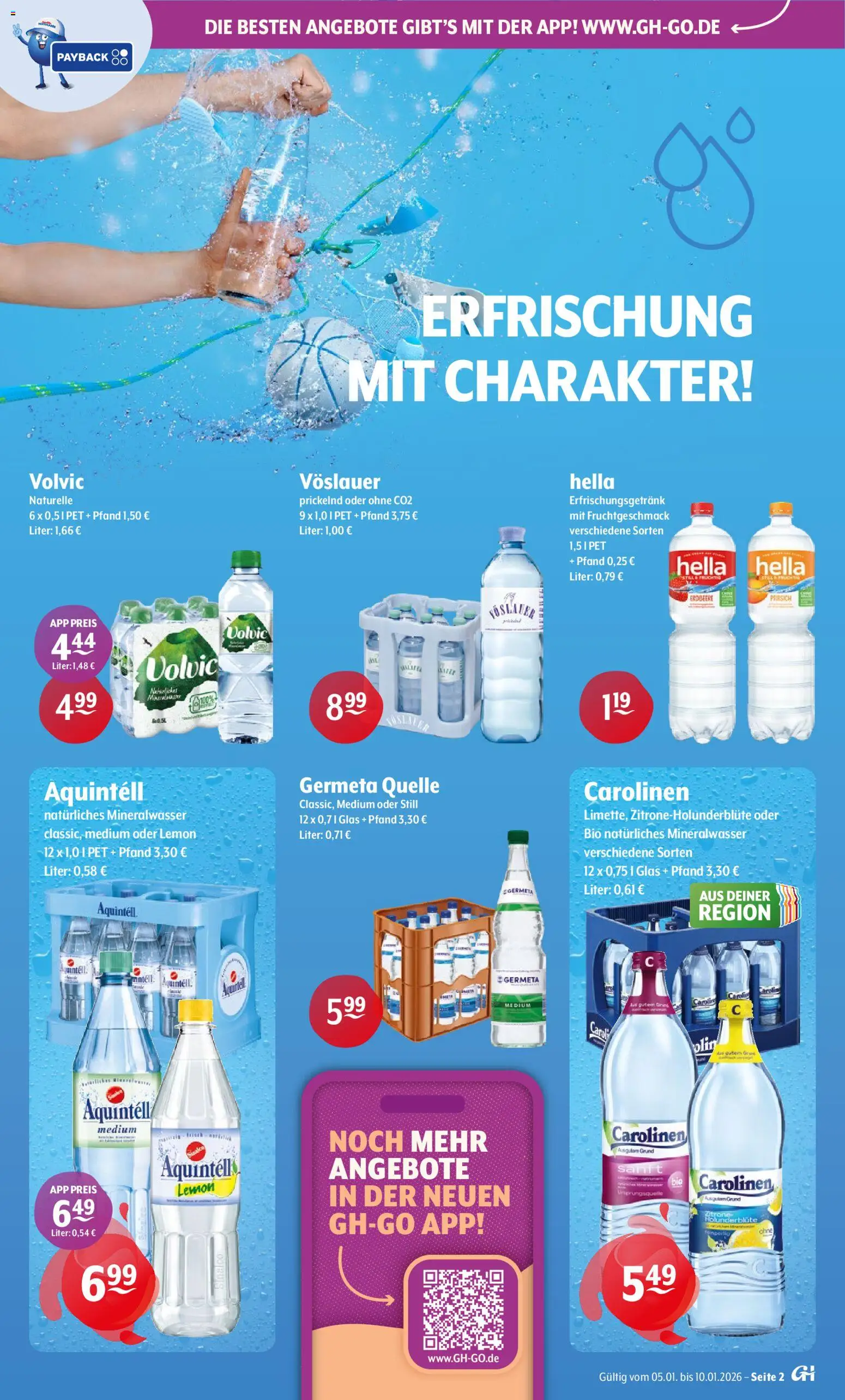 Getränke Hoffmann - Nordrhein - Westfalen – gültig ab 05.01.2026 | Seite: 2 | Produkte: Mineralwasser, Hella, Zitrone, Volvic