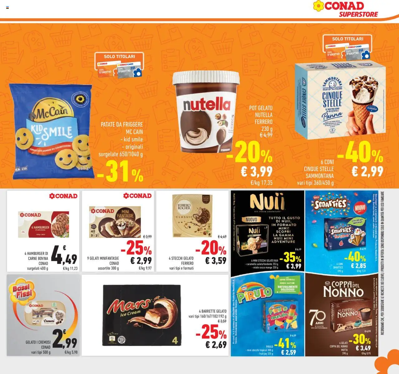 Volantino Conad del 13.08.2025 | Pagina: 17 | Prodotti: Panna, Gelato, Patate, Mango