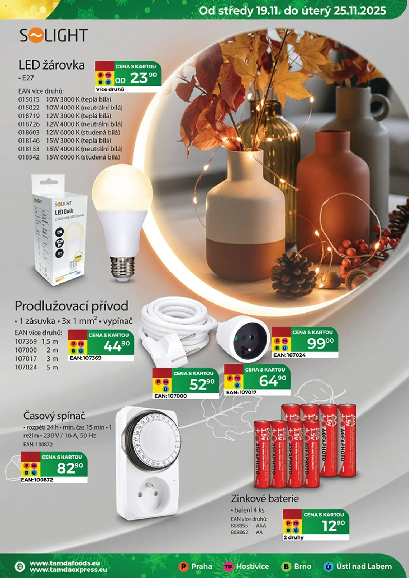 Tamda Foods leták od 19.11.2025 | Strana: 39 | Produkty: Vypínač, Zásuvka, Baterie, LED