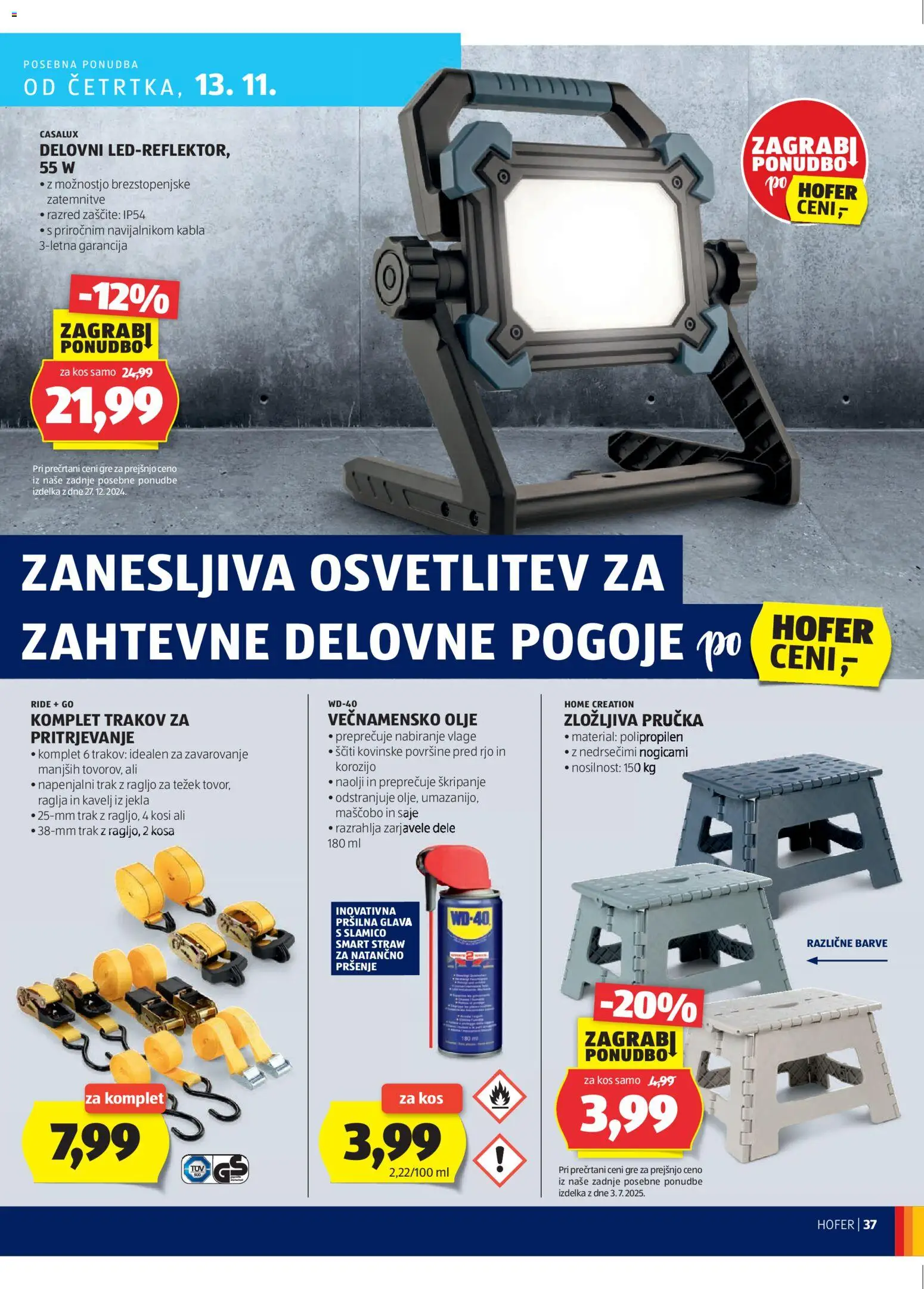 Novi Hofer katalog ponudbe – veljaven od 06.11.2025 | Stran: 37 | Izdelki: Kos, Olje