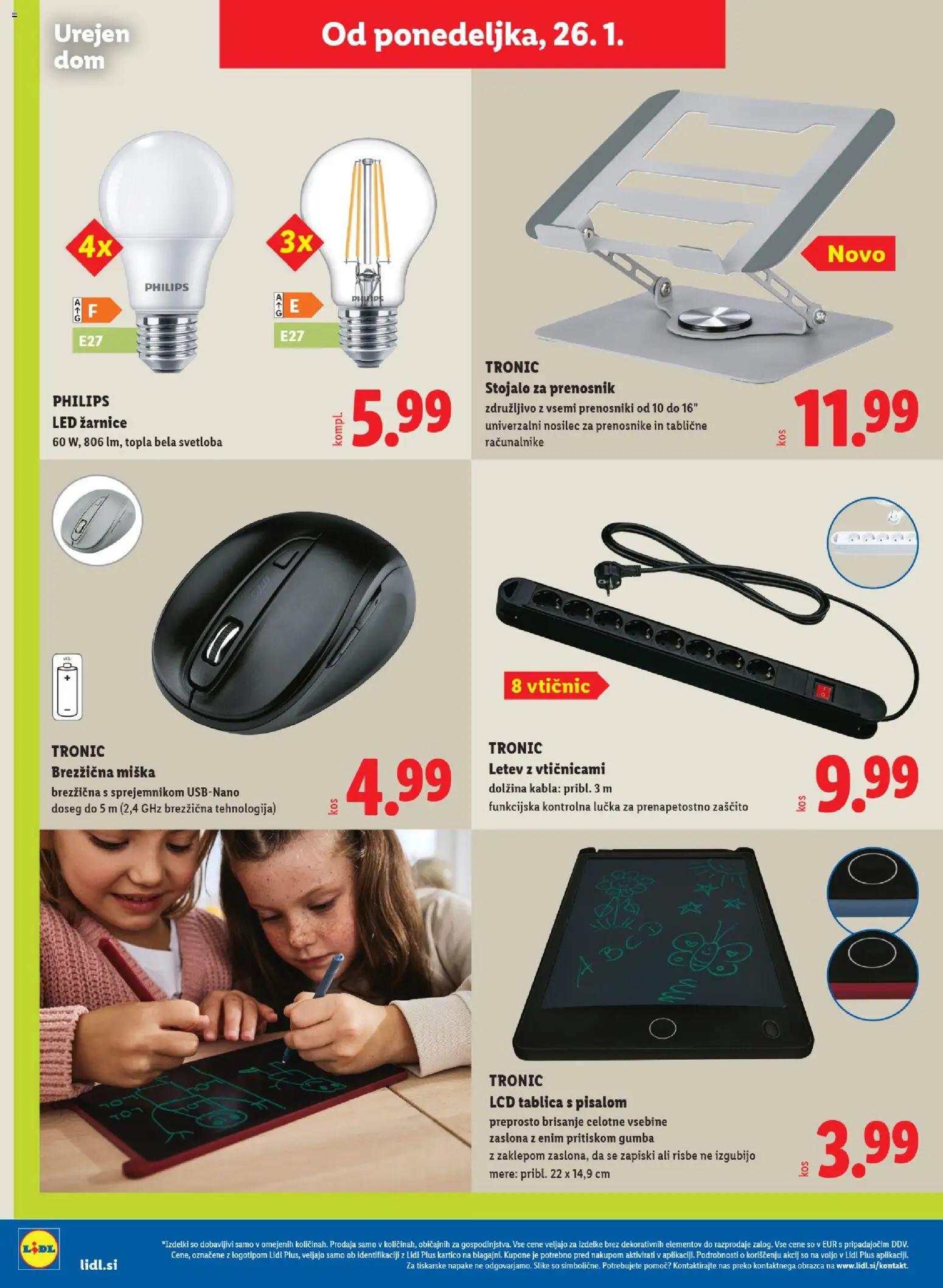 Novi Lidl katalog ponudbe – veljaven od 22.01.2026 | Stran: 48 | Izdelki: Tablica, Žarnice, Letev, Prenosnik
