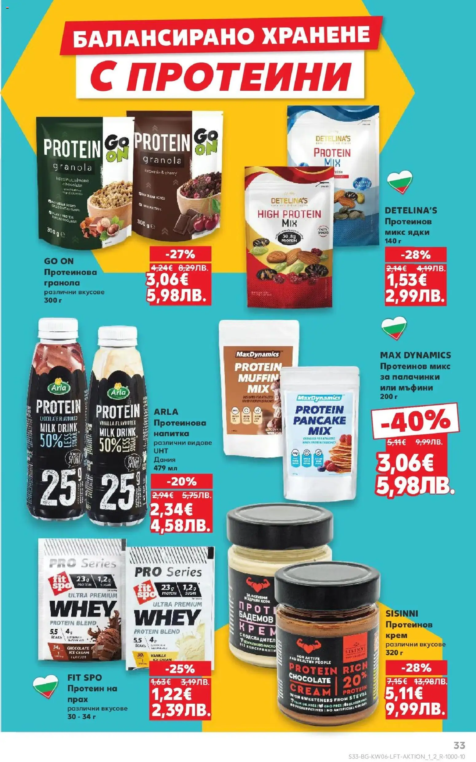 {H1} | Страница: 33 | Продукти: Крем, Ядки, Напитка, Прах