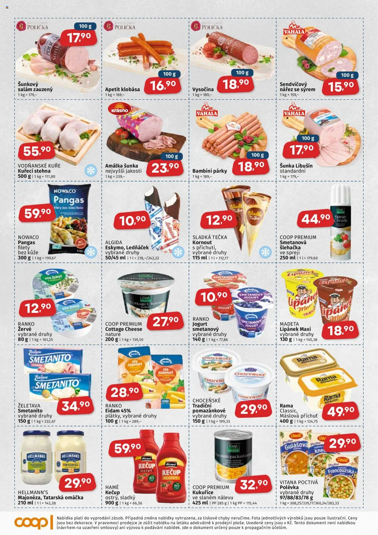 Coop leták - Východočeský region od 27.08.2025 | Strana: 2 | Produkty: Sýr, Klobása, Žervé, Cottage cheese