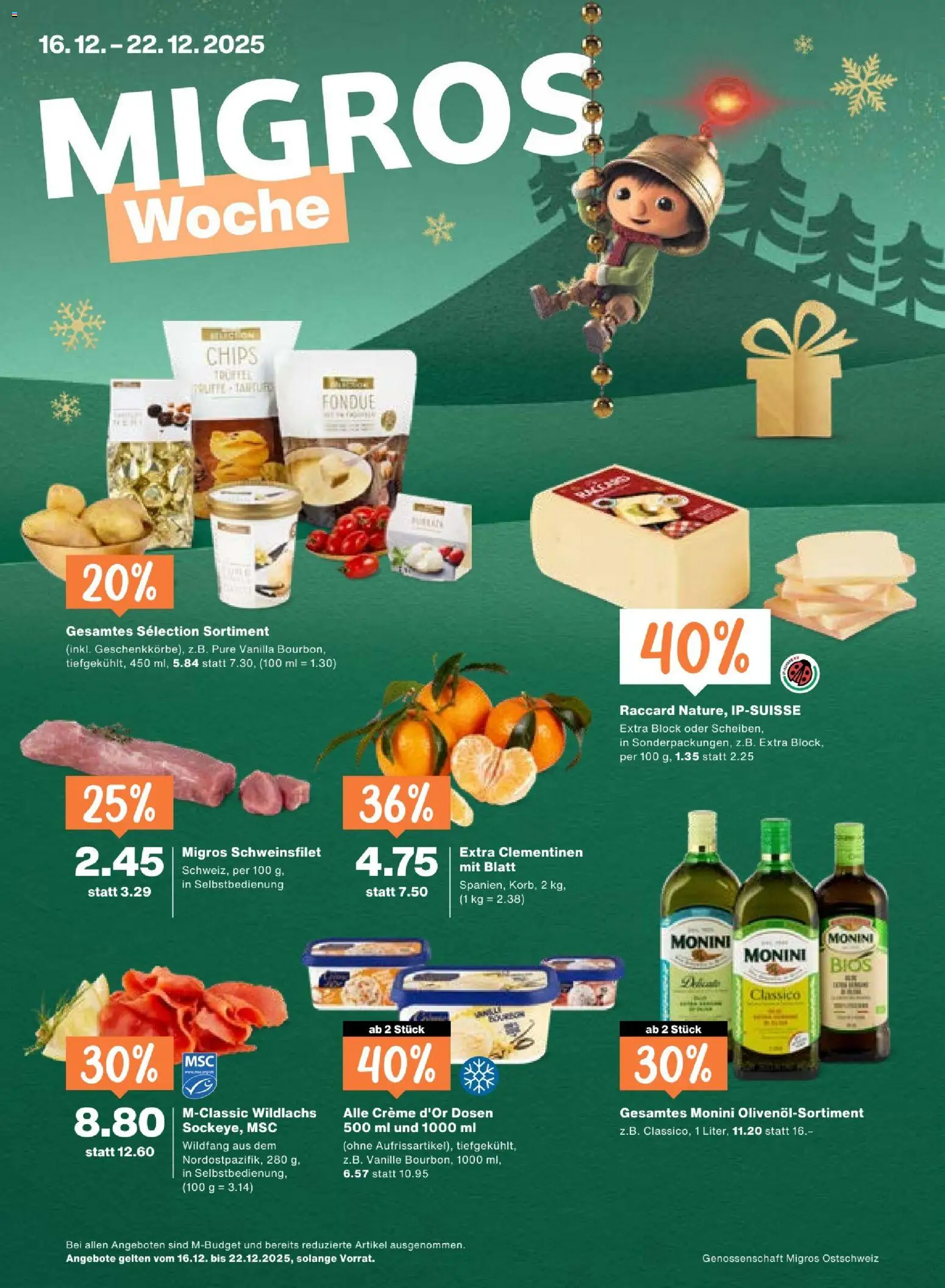 Migros Aktionen – gültig ab 16.12.2025 | Seite: 1 | Produkte: Chips, Fondue, Creme