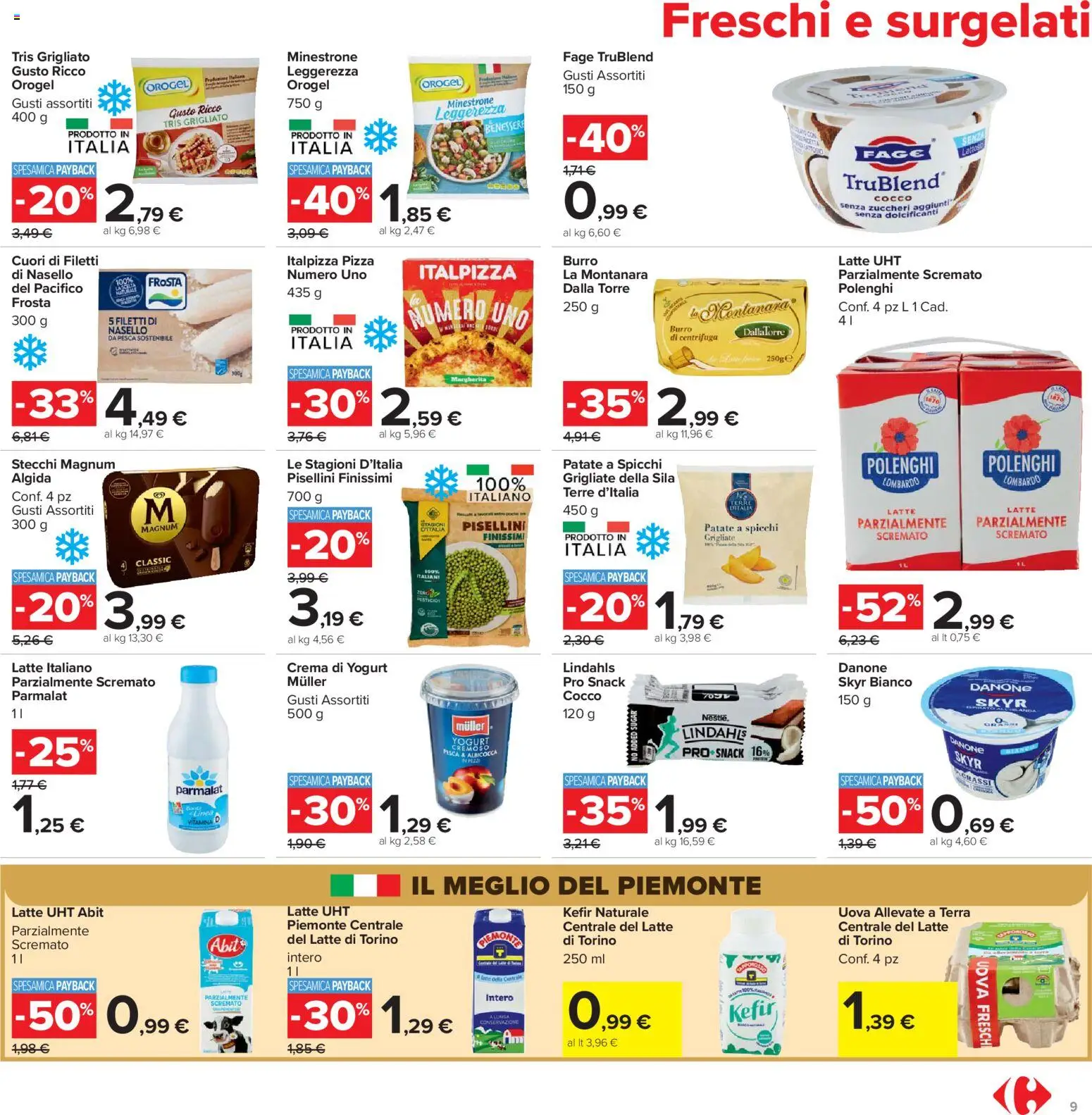 Volantino Carrefour del 21.04.2026 | Pagina: 9 | Prodotti: Centrifuga, Latte, Cocco, Terra