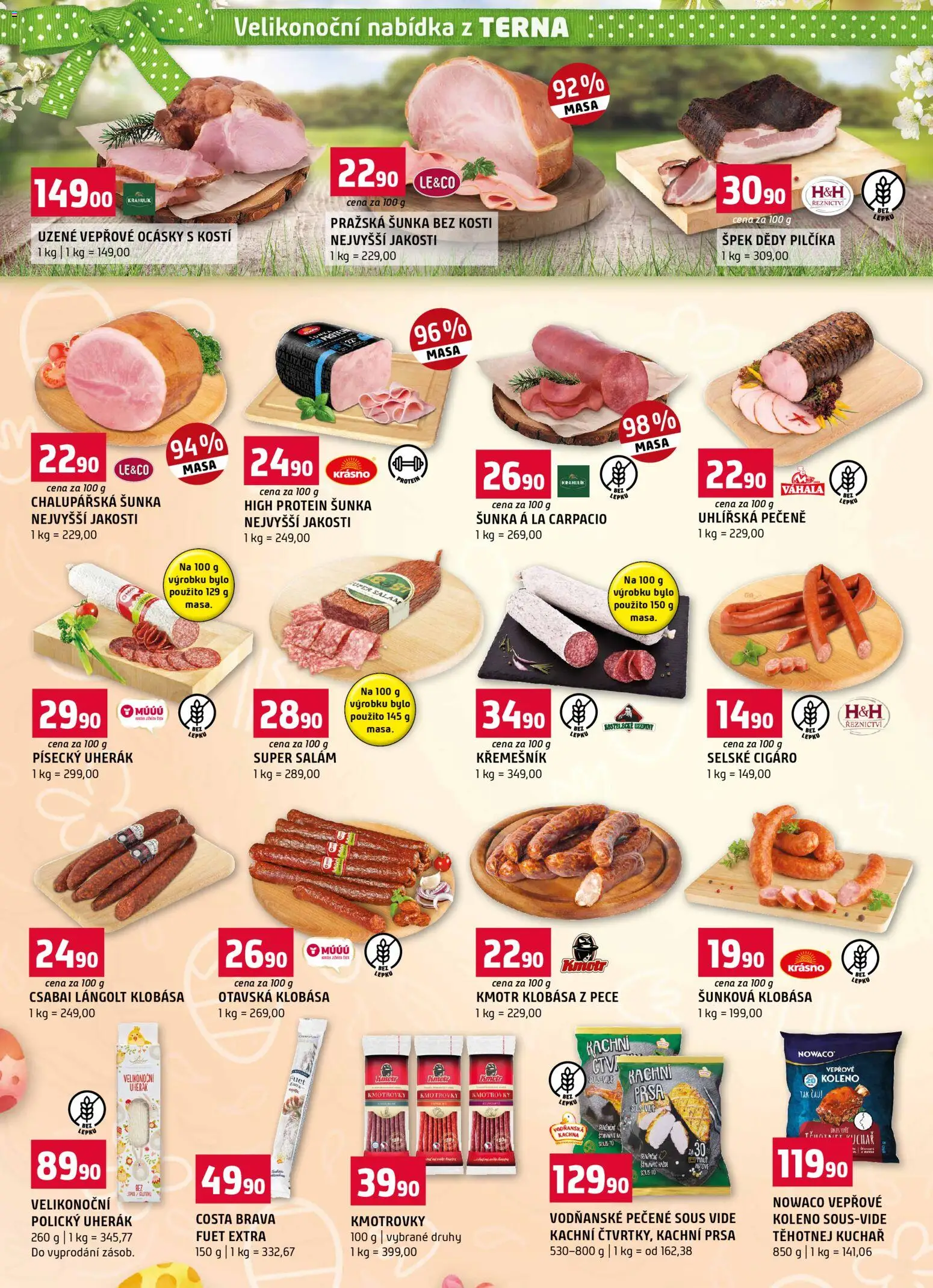 Terno leták - Jarní speciál od 10.03.2026 | Strana: 2 | Produkty: Salám, Sous vide, Kachní prsa, Protein