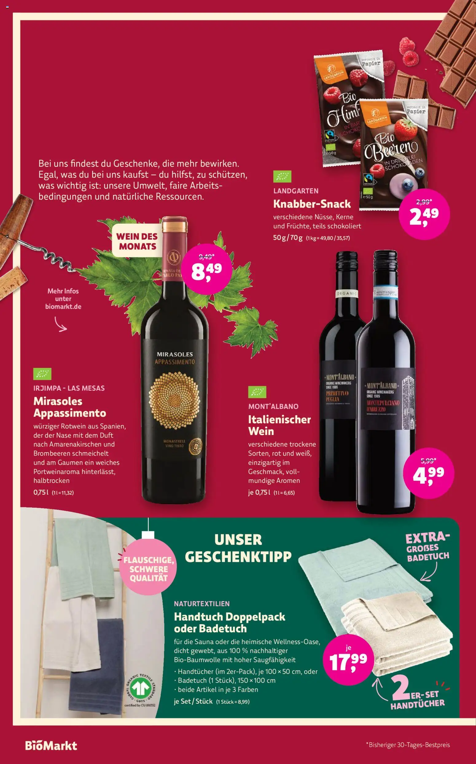 BioMarkt Prospekt – gültig ab 17.12.2025 | Seite: 12 | Produkte: Rotwein, Duft, Wein