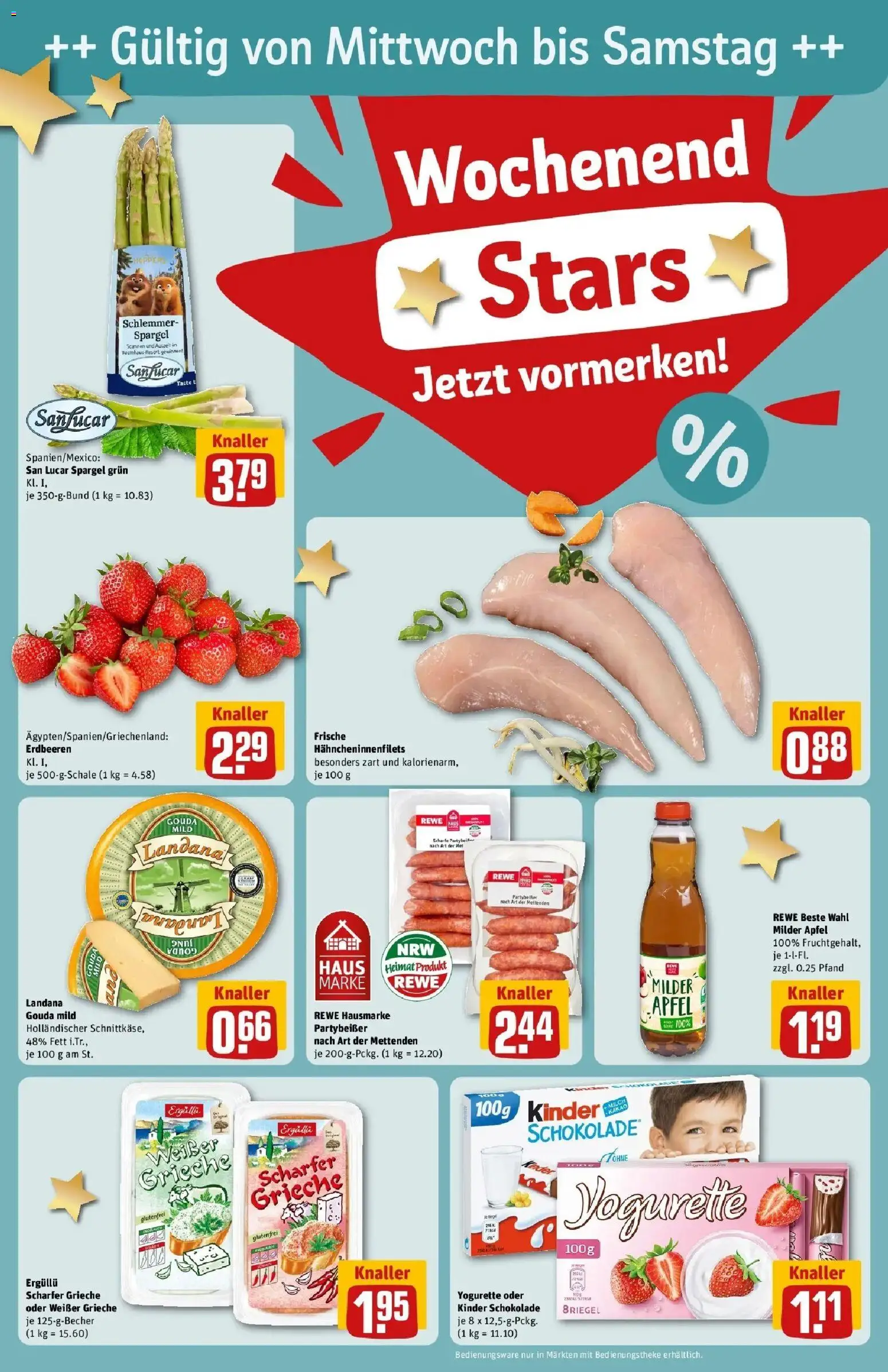 Rewe Prospekt Weeze	 – gültig ab 30.03.2026 | Seite: 31 | Produkte: Schokolade, Gouda, Apple, Erdbeeren