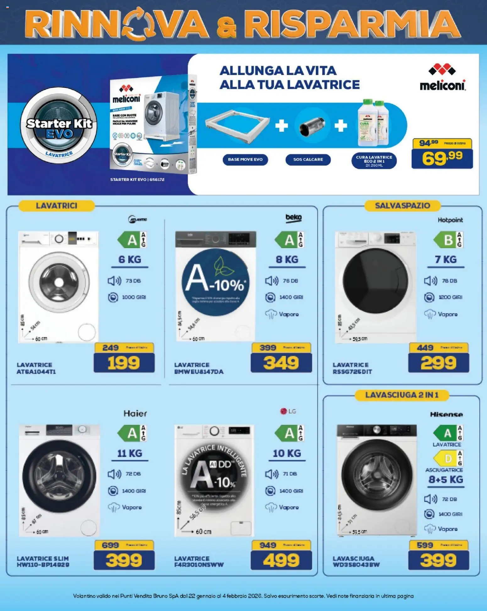 Volantino BRUNO del 22.01.2026 | Pagina: 15 | Prodotti: Lavasciuga, Lavatrice, Asciugatrice