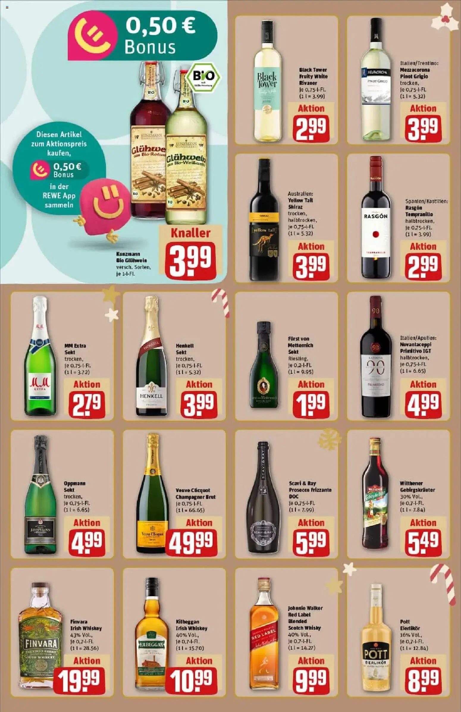 Rewe prospekt Oettingen	 – gültig ab 01.12.2025 | Seite: 16 | Produkte: Sekt, Wilthener gebirgskrauter, Prosecco, Johnnie walker