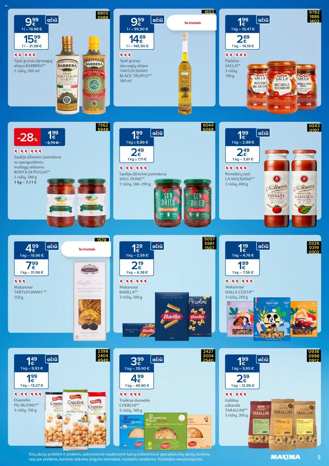 MAXIMA leidinys│galioja nuo 24.06.2025 | Puslapis: 5 | Prekių: Tyrė, Aliejus, Padažas, Saulėje džiovinti pomidorai