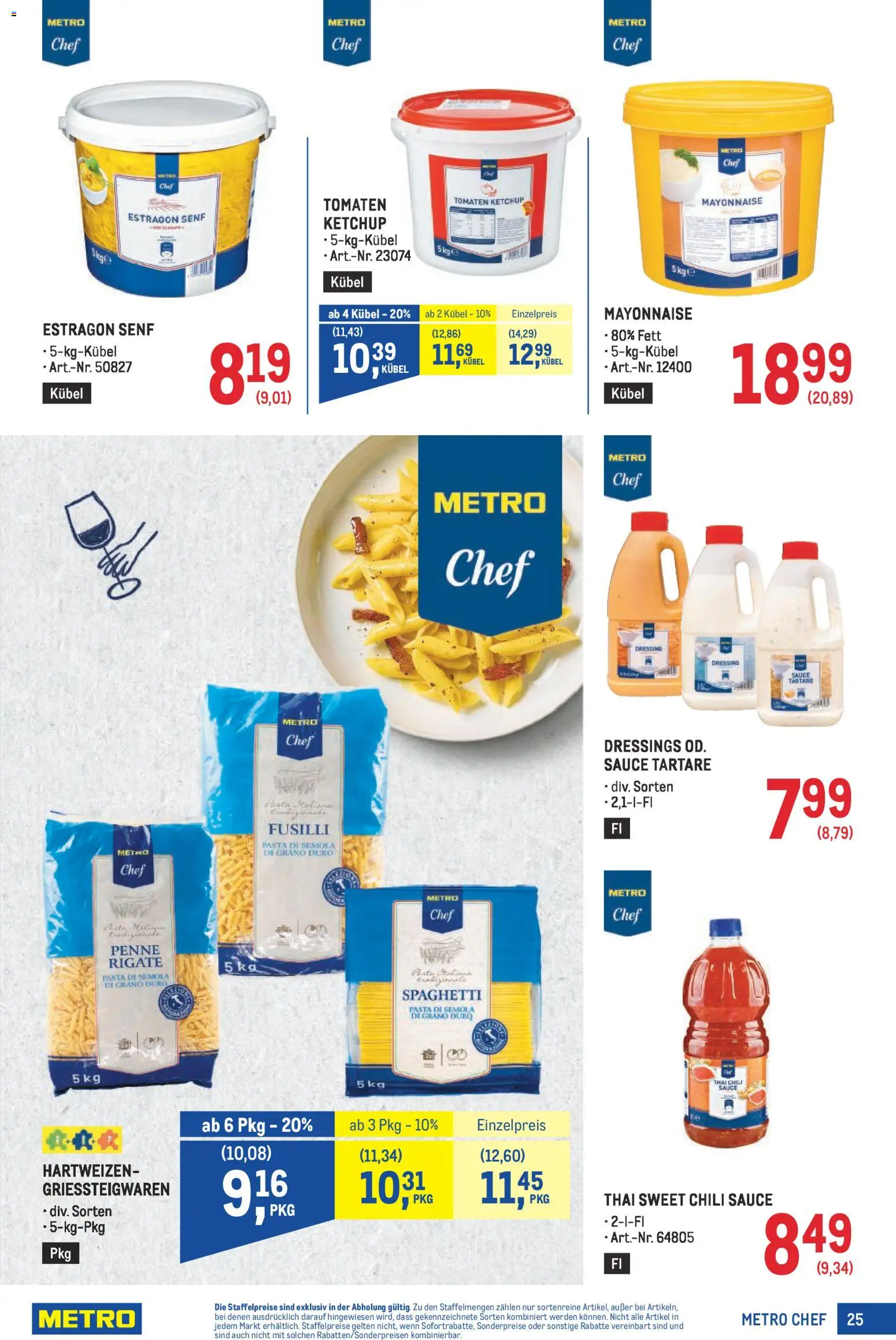 Metro Profi gültig ab 08.01.2026 | Seite: 25 | Produkte: Pasta, Ketchup, Hajdina liszt, Tomaten
