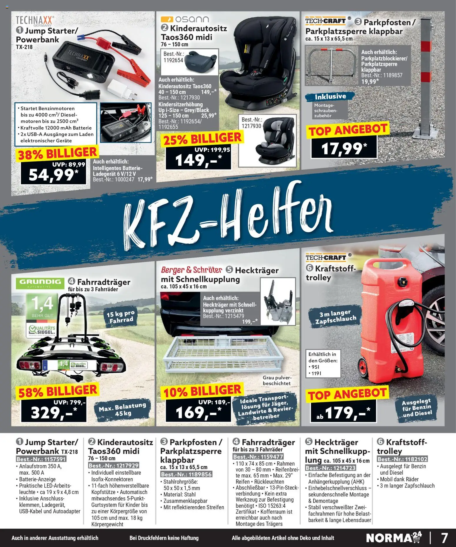 Norma Bestellmagazin Februar 2026 – gültig ab 01.02.2026 | Seite: 7 | Produkte: Top, Batterie, Ladegerät, Powerbank