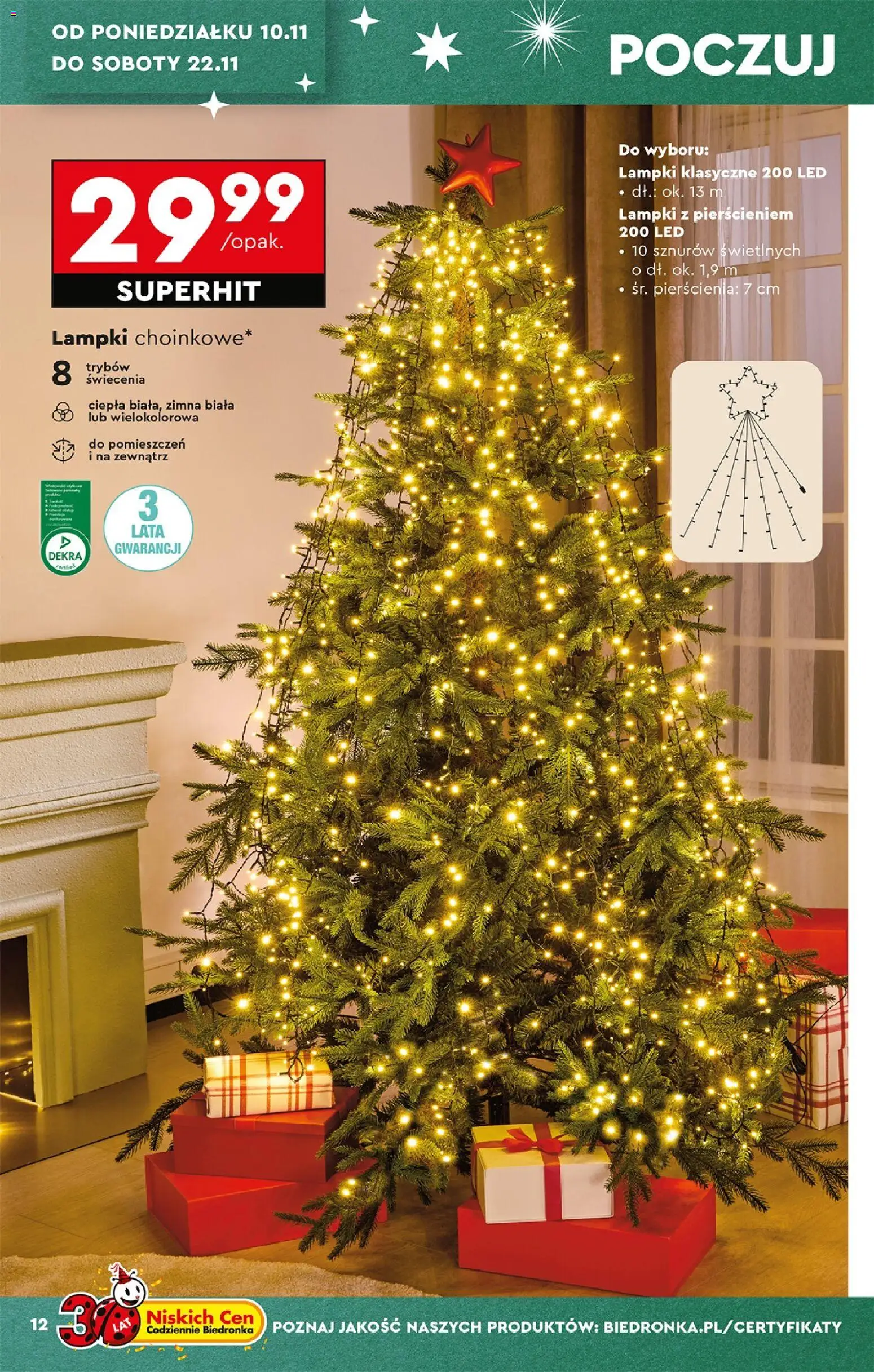 Biedronka gazetka - Hity i inspiracje od 10.11.2025 | Strona: 14 | Produkty: Lampki